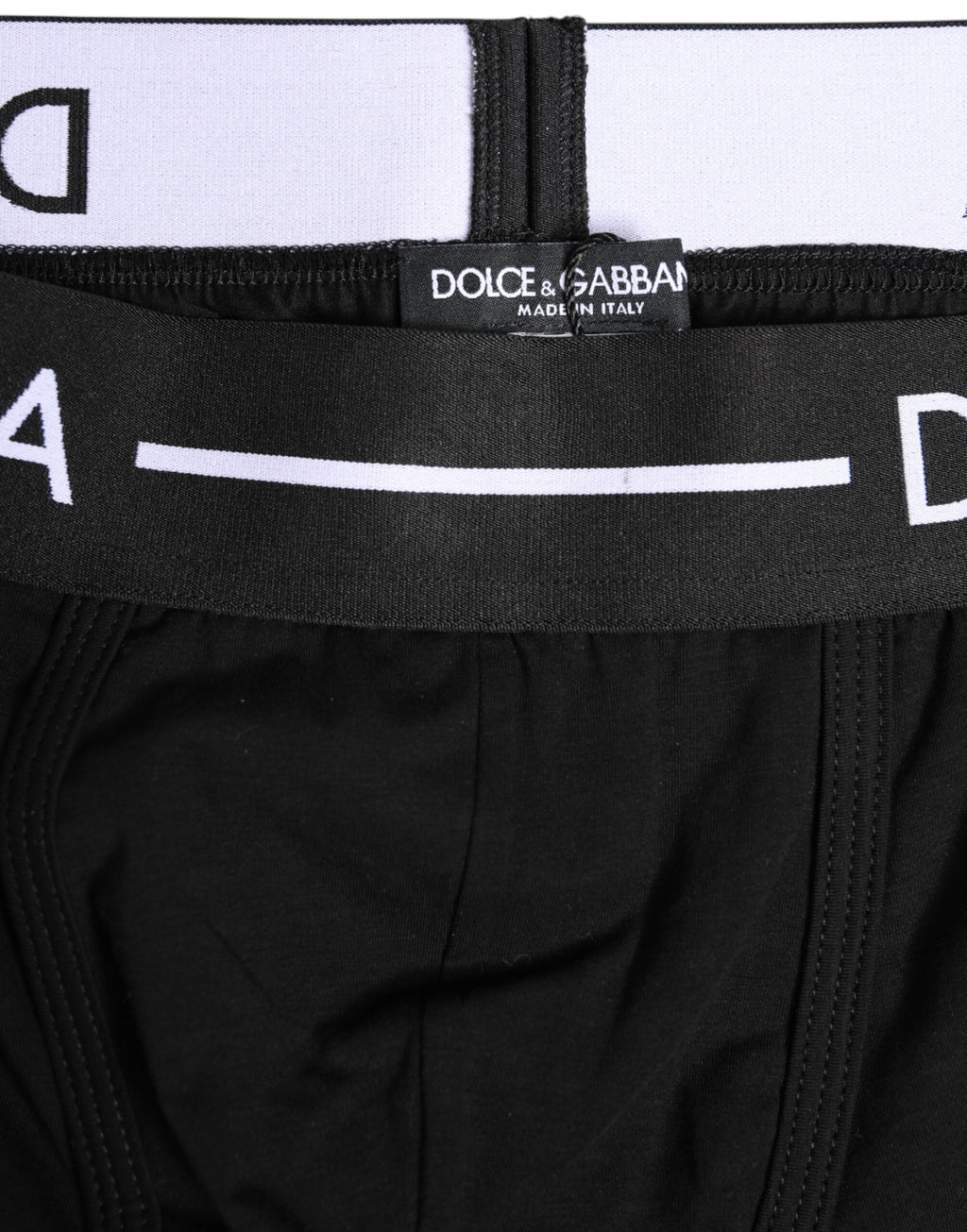 Dolce & Gabbana Black Cotton Stretch Regular Boxer Underwear