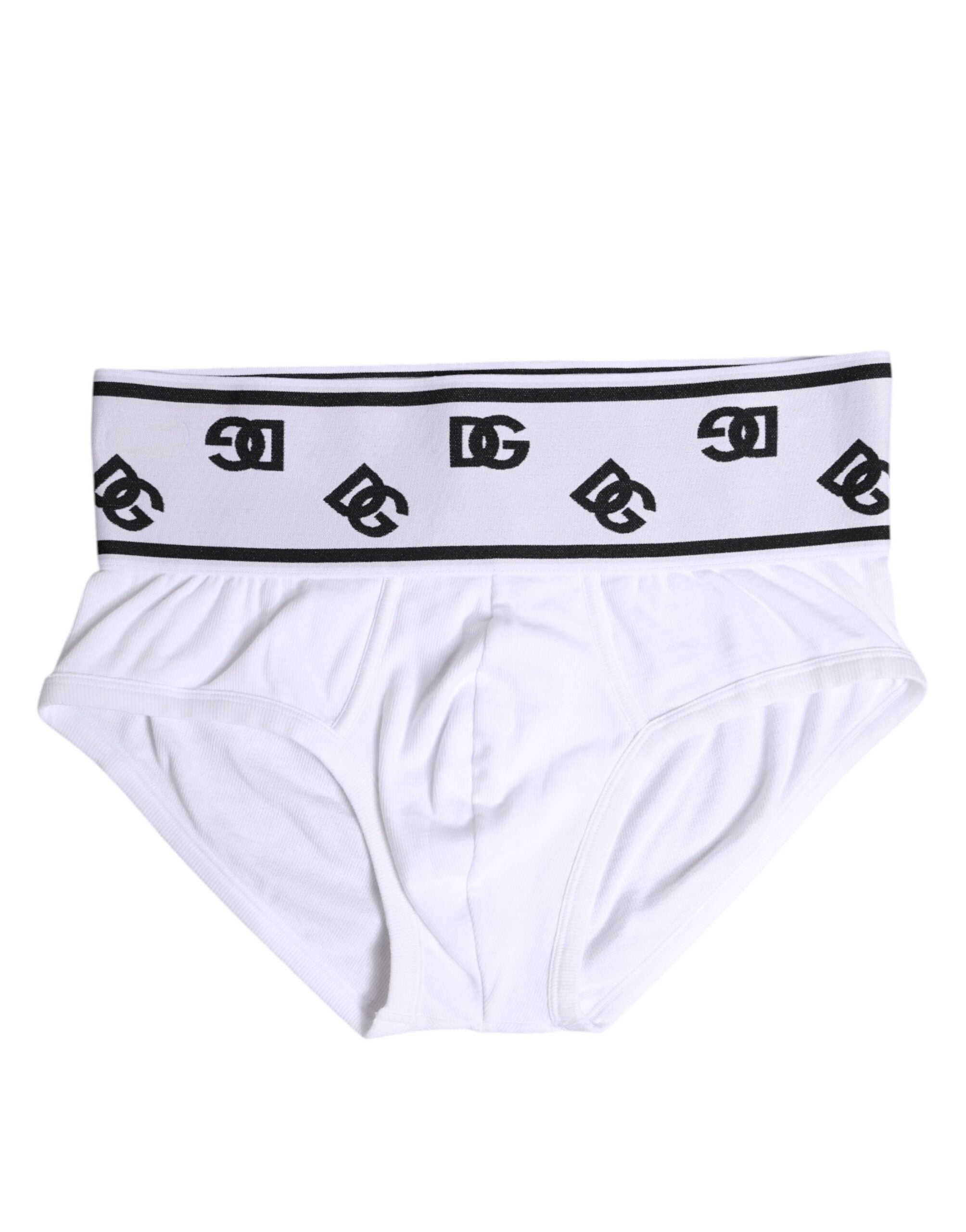 Dolce & Gabbana White Cotton Stretch Regular Brief Underwear