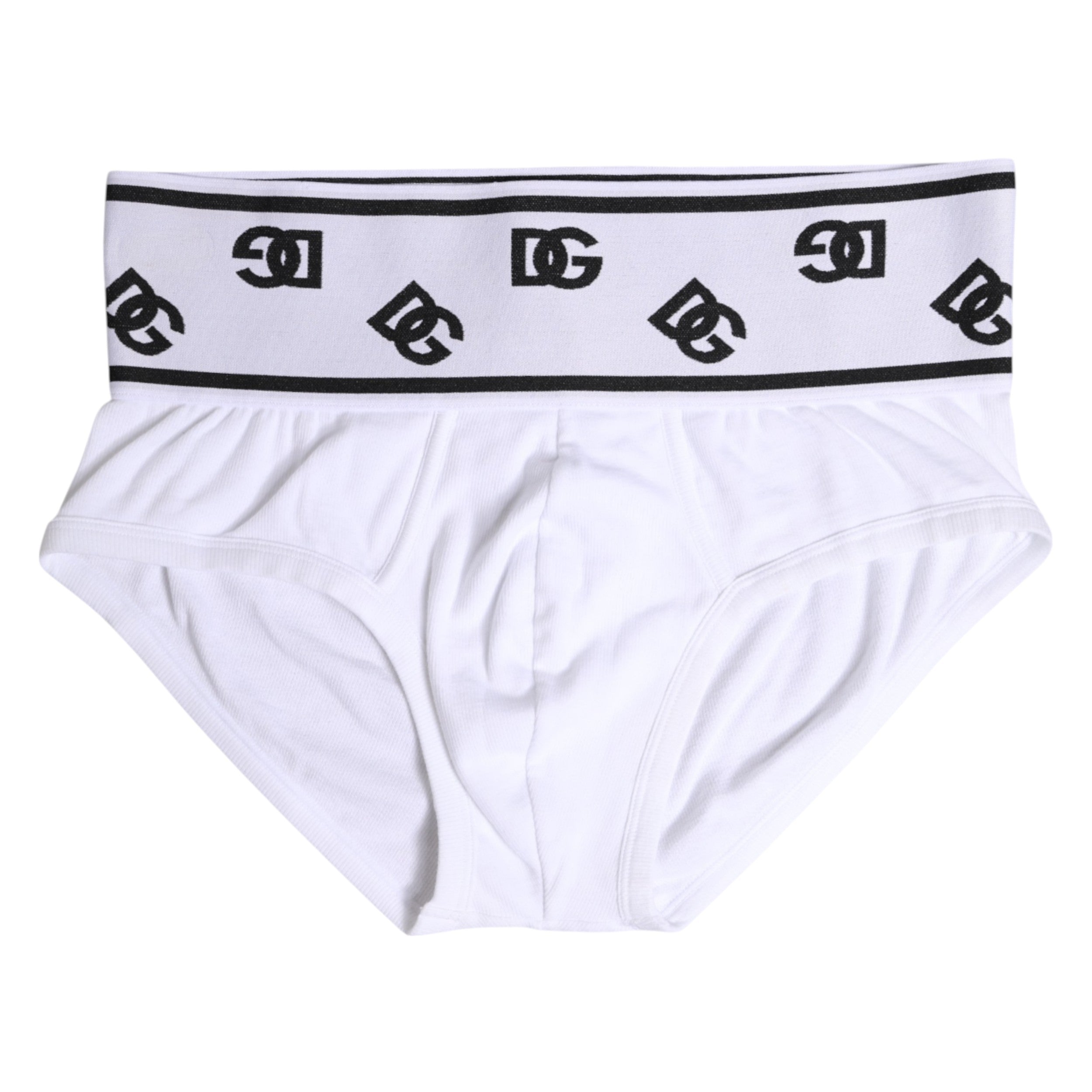 Dolce & Gabbana White Cotton Stretch Regular Brief Underwear