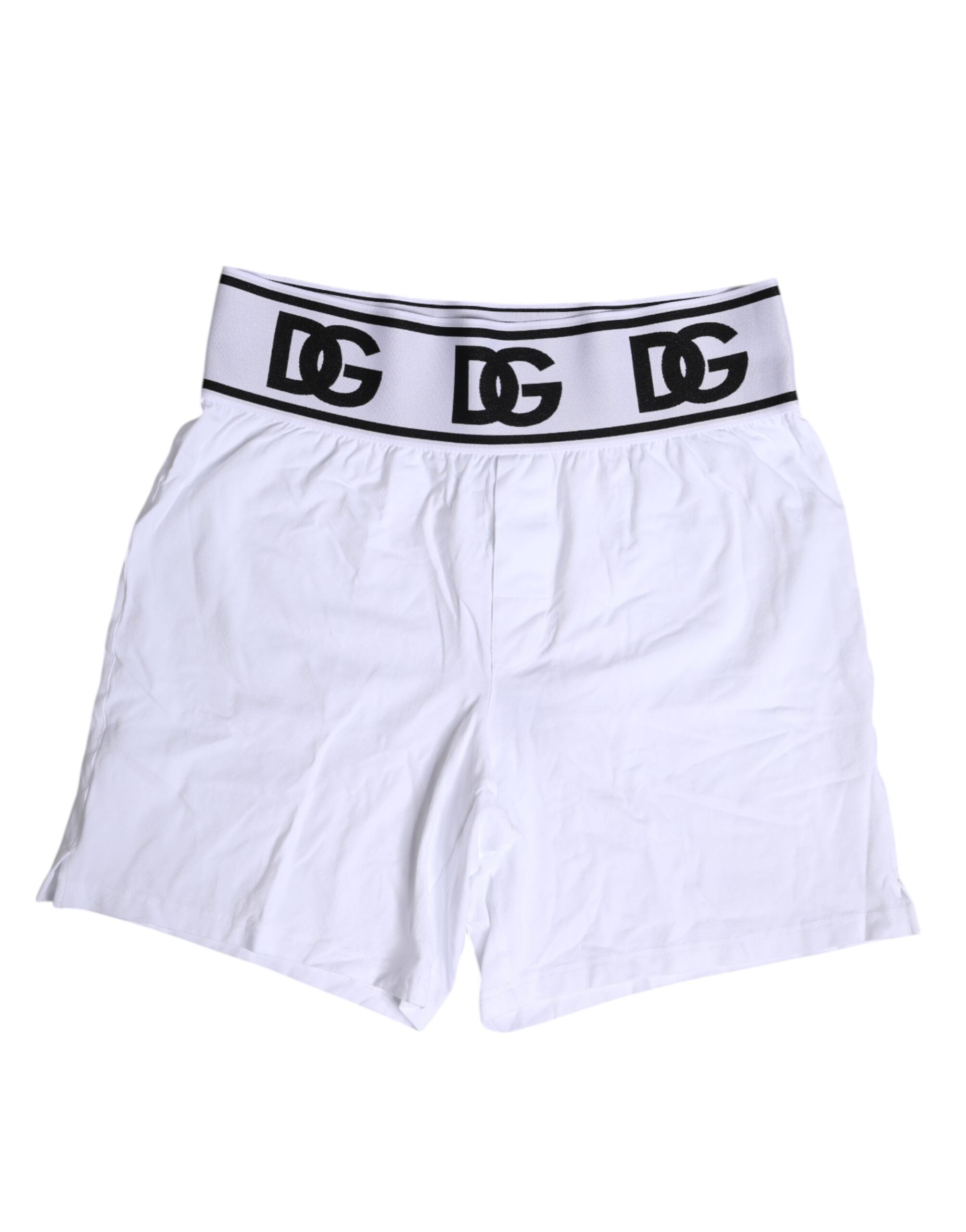 Dolce & Gabbana White Cotton Stretch Regular Boxer Underwear