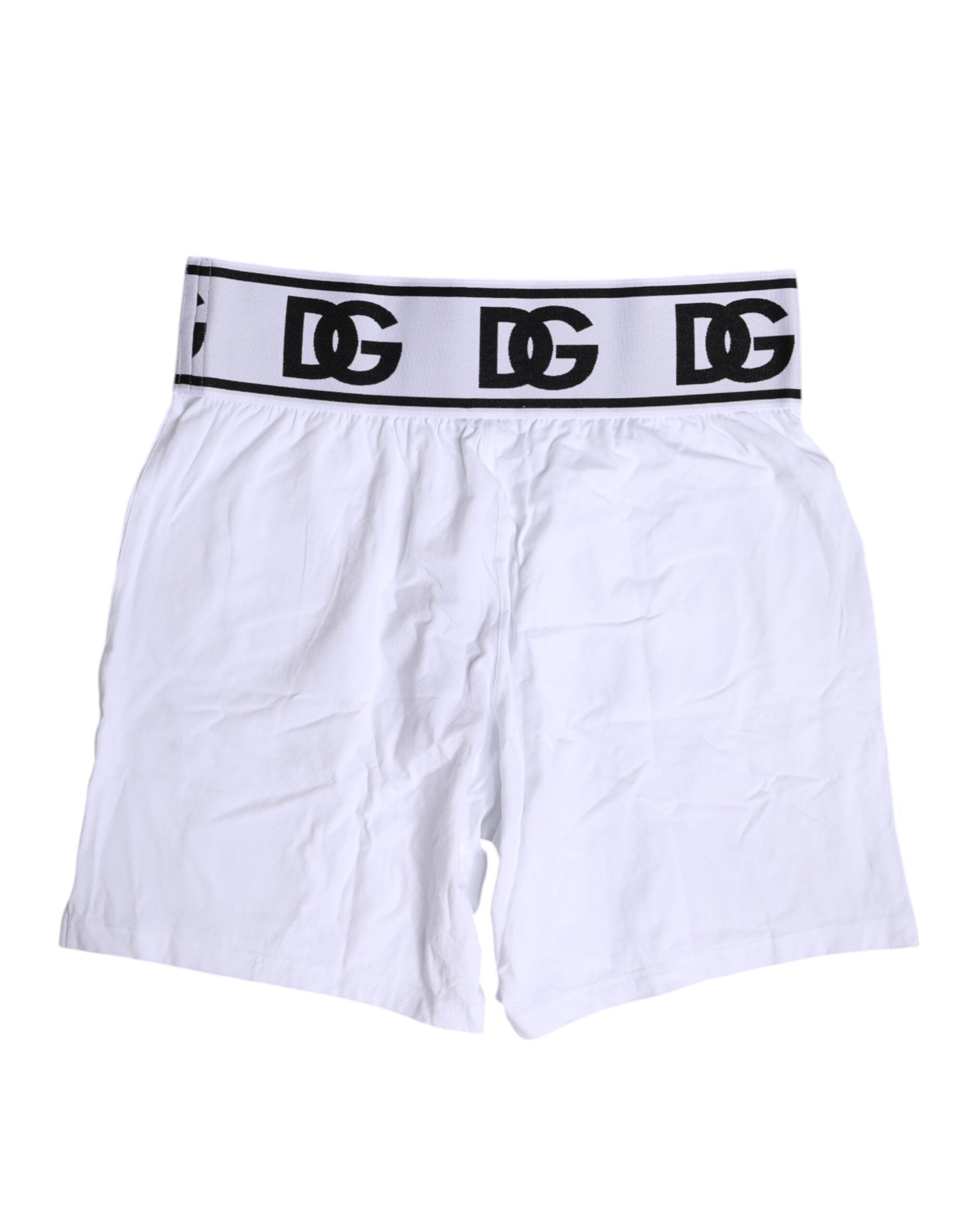 Dolce & Gabbana White Cotton Stretch Regular Boxer Underwear