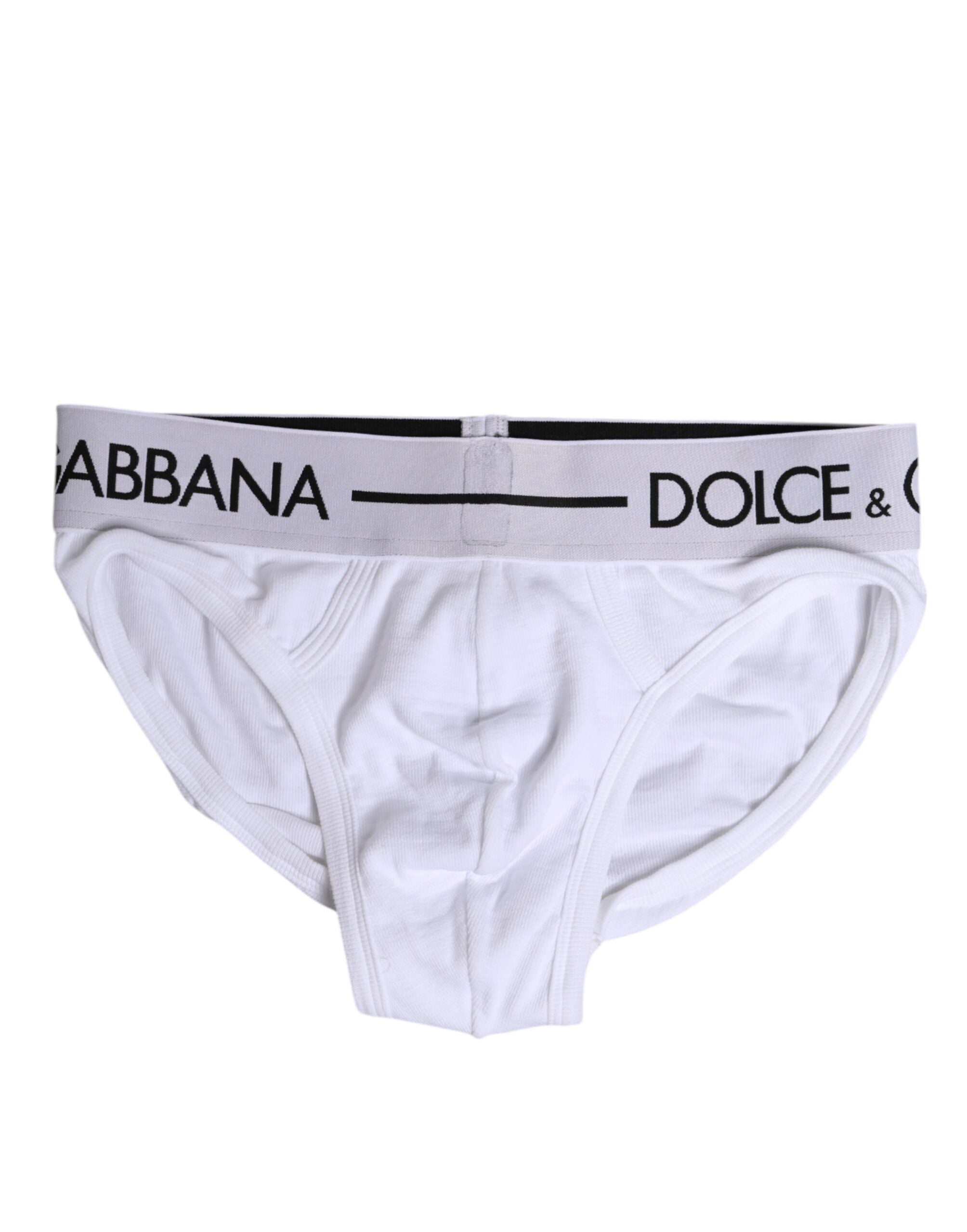 Dolce & Gabbana White Cotton Stretch Regular Brief Underwear