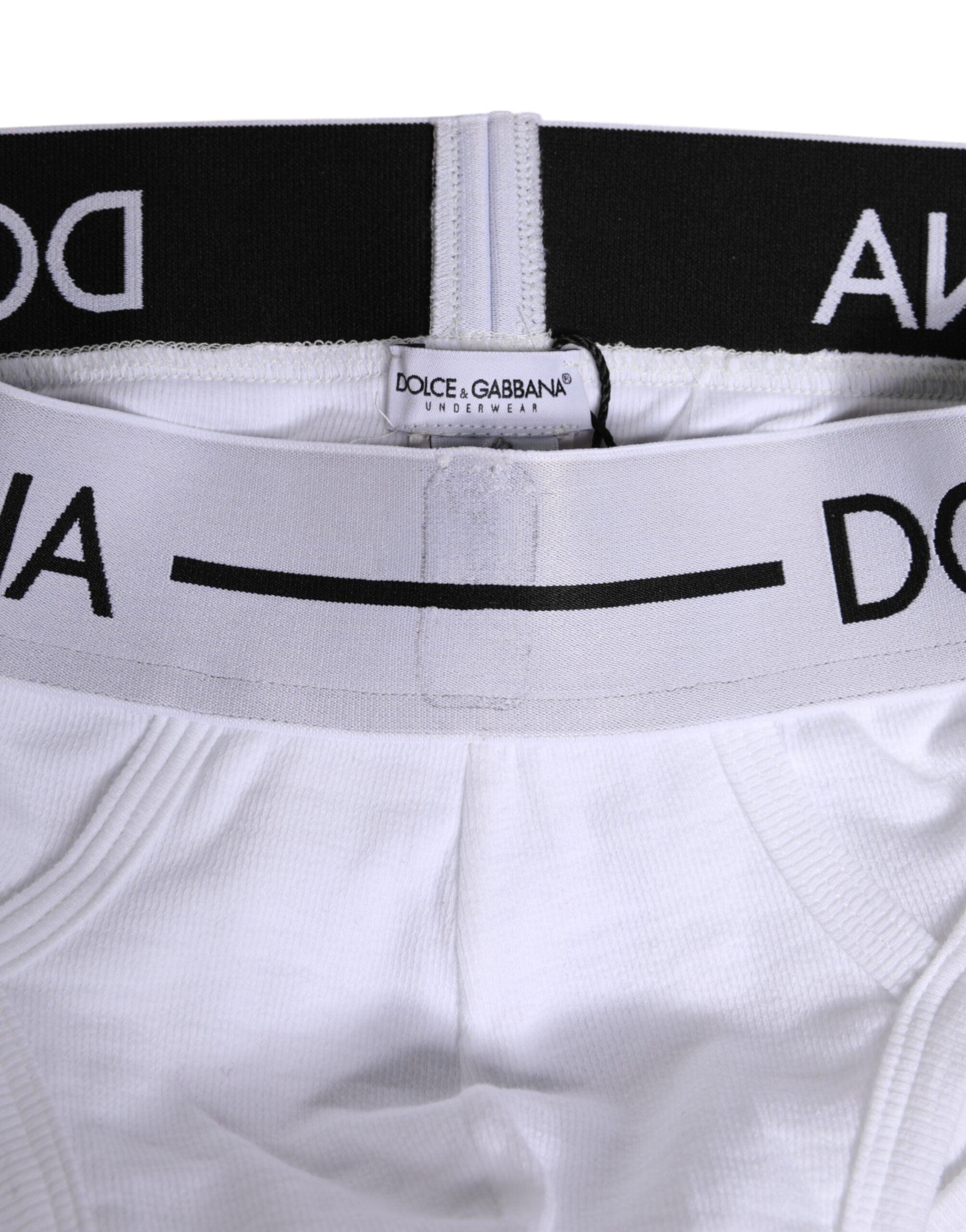 Dolce & Gabbana White Cotton Stretch Regular Brief Underwear