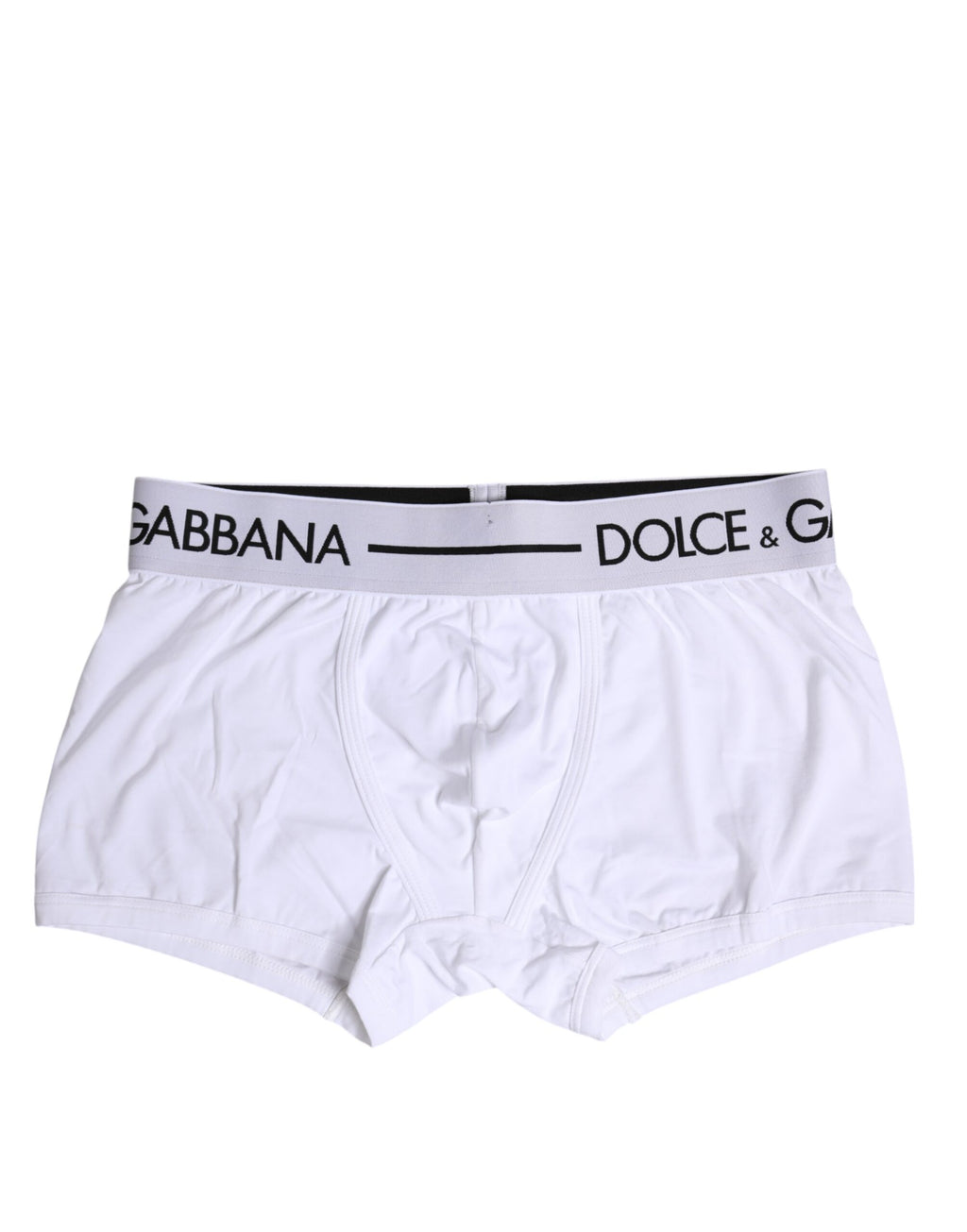 Dolce & Gabbana White Cotton Stretch Regular Boxer Underwear
