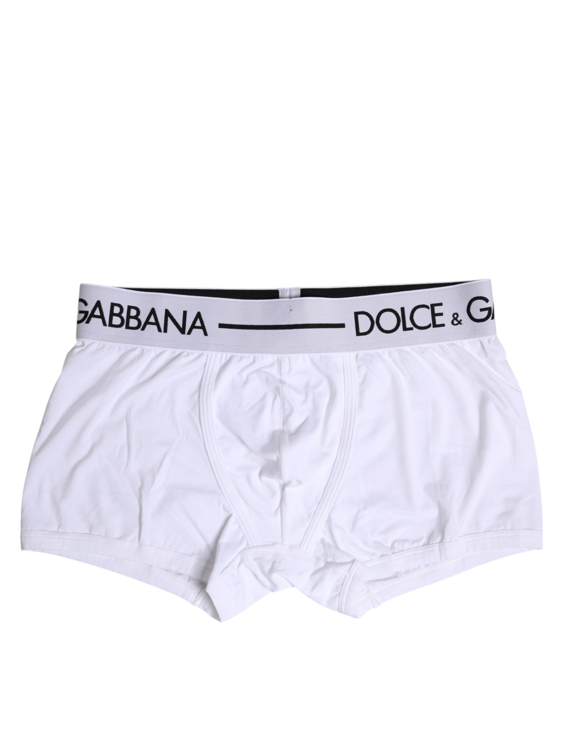Dolce & Gabbana White Cotton Stretch Regular Boxer Underwear