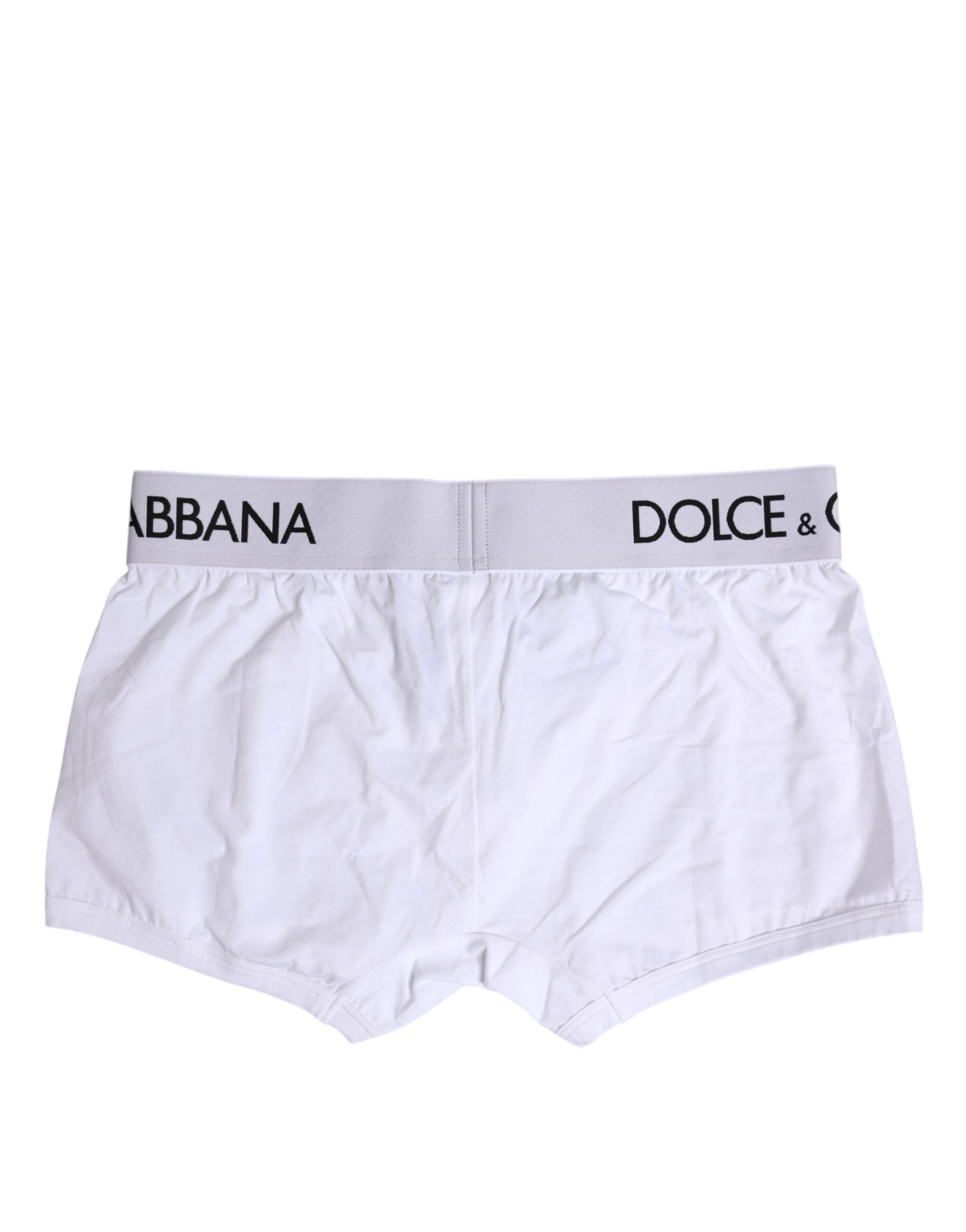 Dolce & Gabbana White Cotton Stretch Regular Boxer Underwear