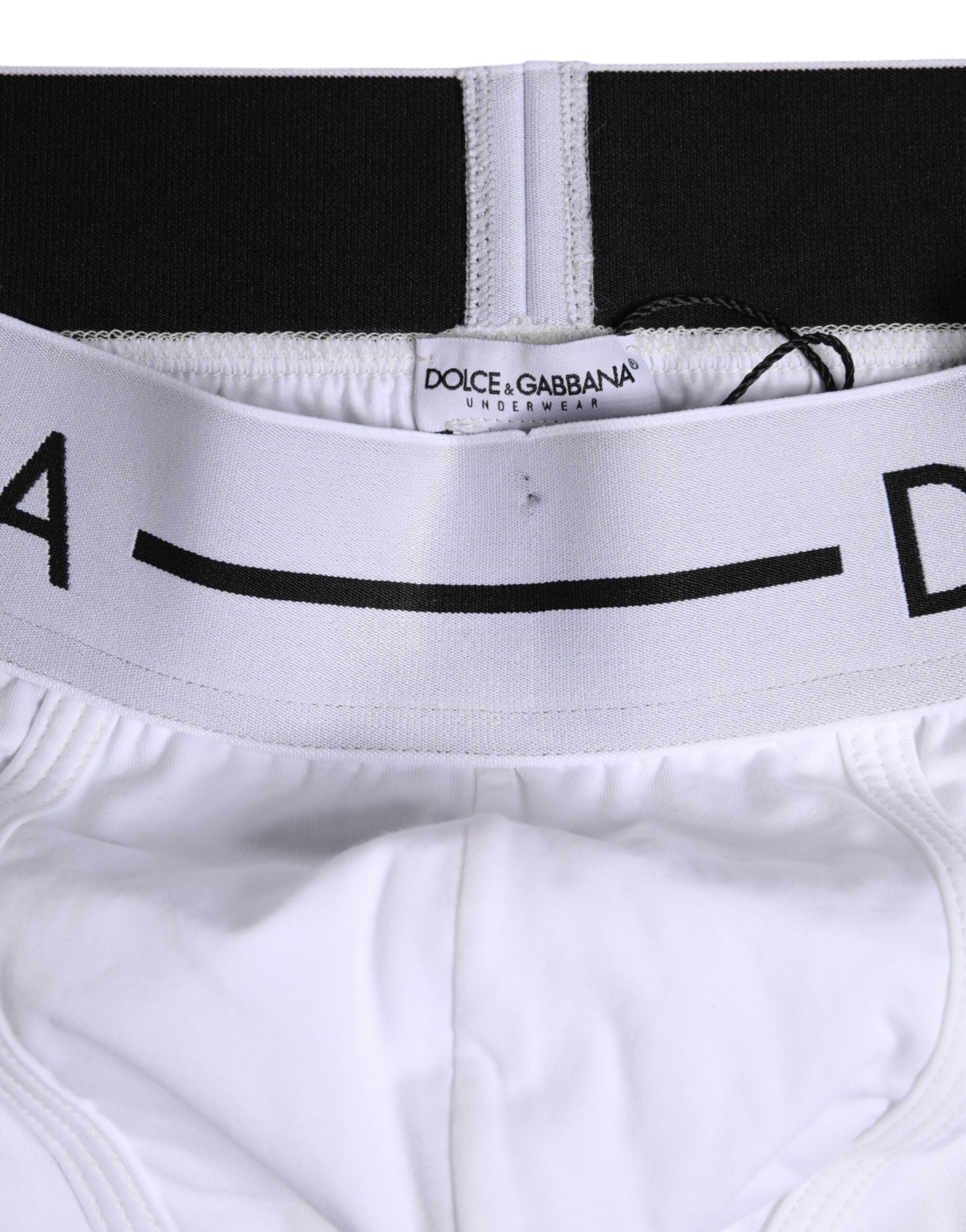 Dolce & Gabbana White Cotton Stretch Regular Boxer Underwear