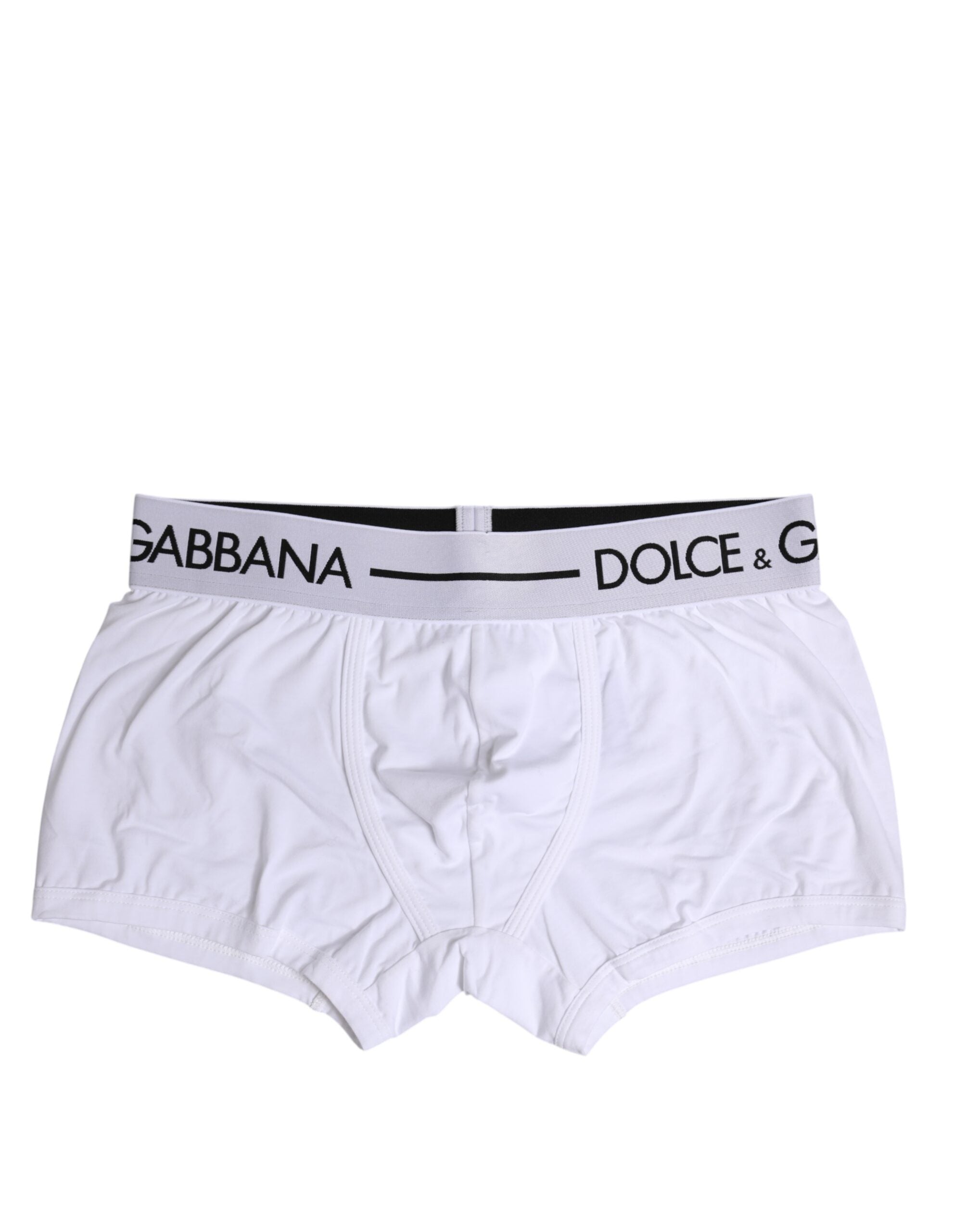 Dolce & Gabbana White Cotton Stretch Regular Boxer Underwear