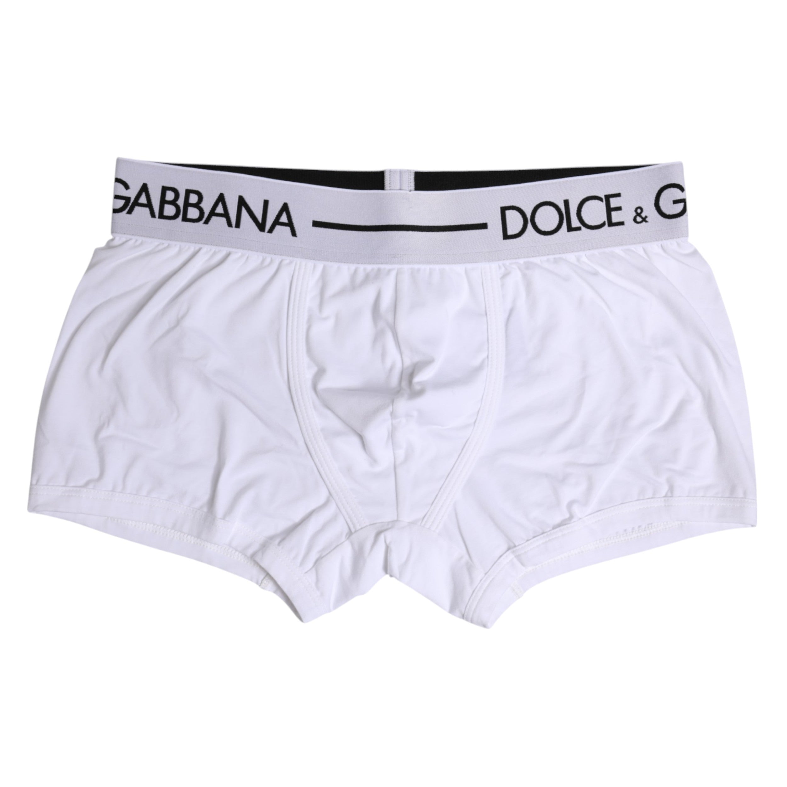 Dolce & Gabbana White Cotton Stretch Regular Boxer Underwear