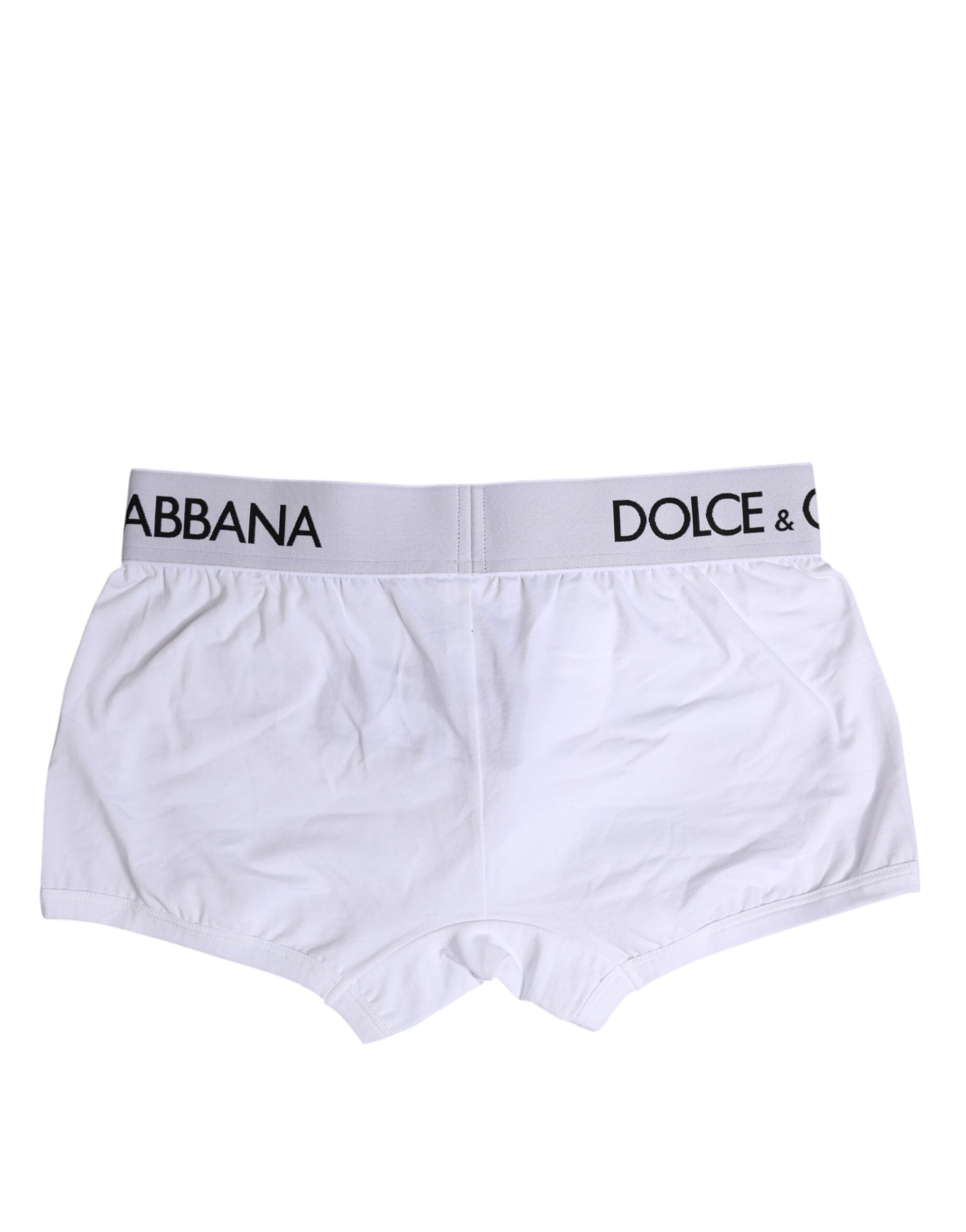 Dolce & Gabbana White Cotton Stretch Regular Boxer Underwear