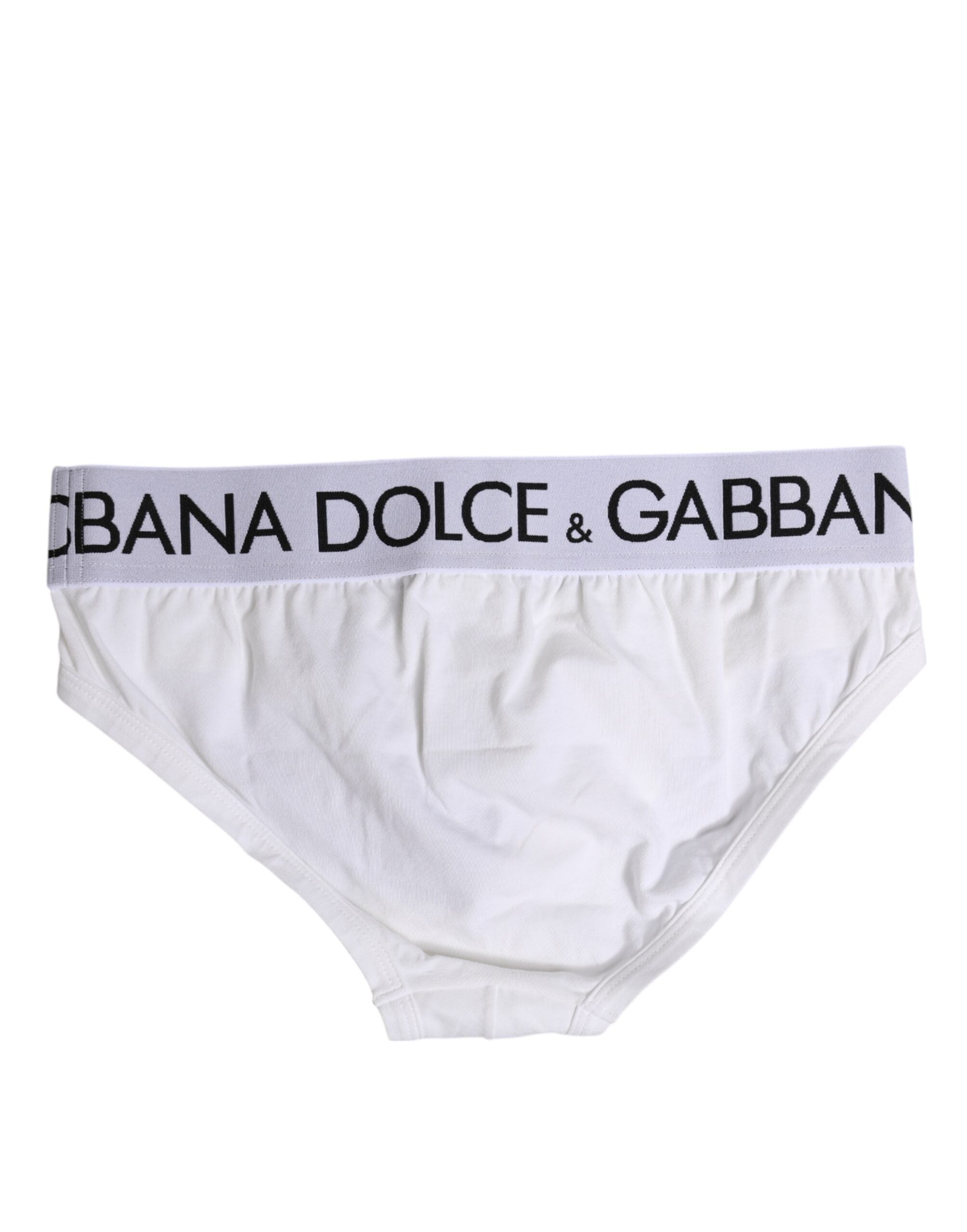 Dolce & Gabbana White Cotton Stretch Regular Brief Underwear