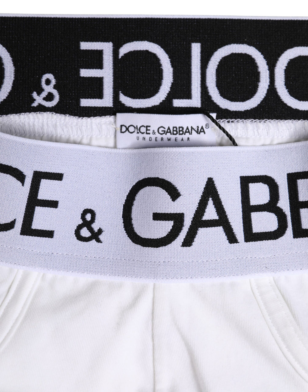 Dolce & Gabbana White Cotton Stretch Regular Brief Underwear