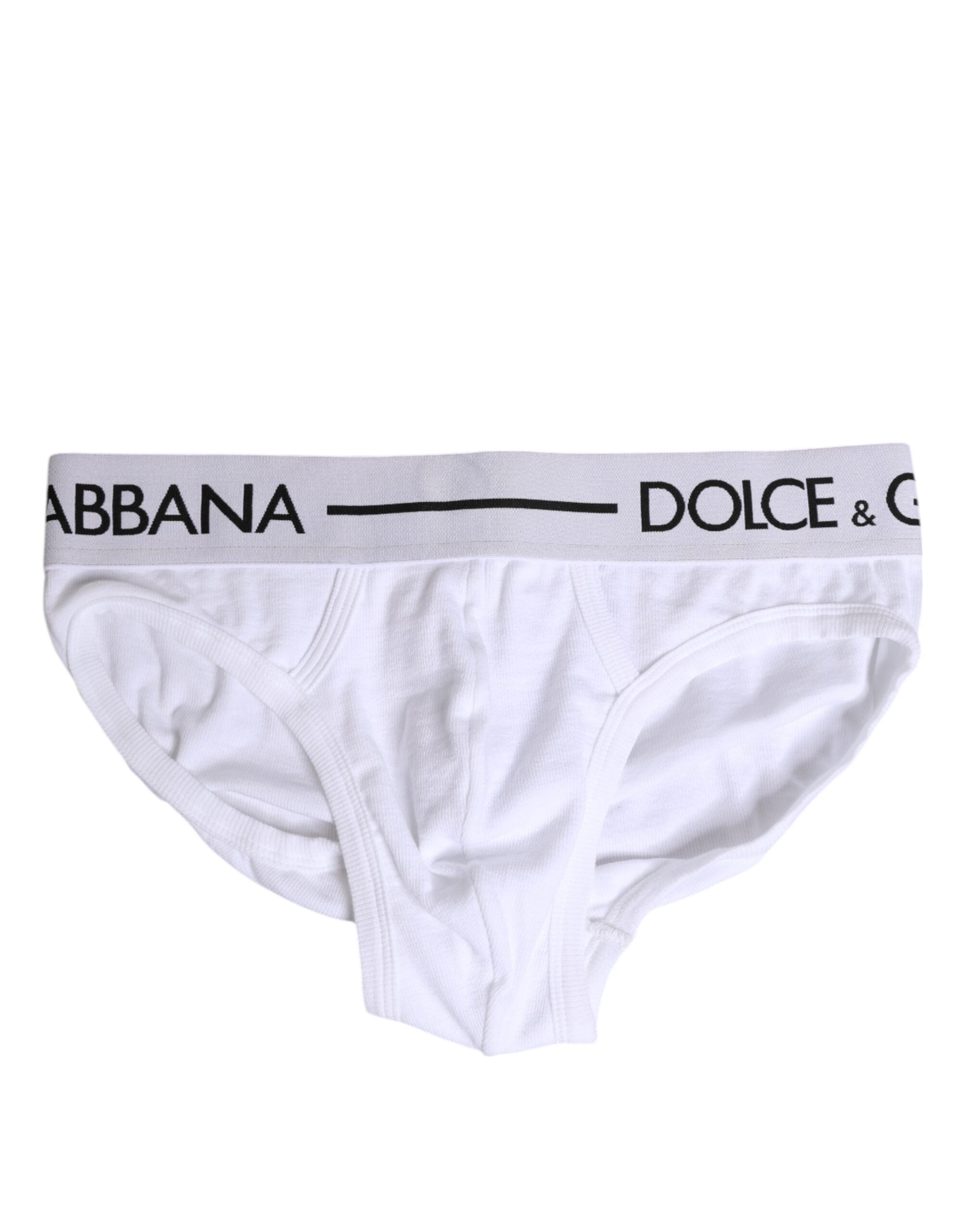 Dolce & Gabbana White Cotton Stretch Regular Brief Underwear