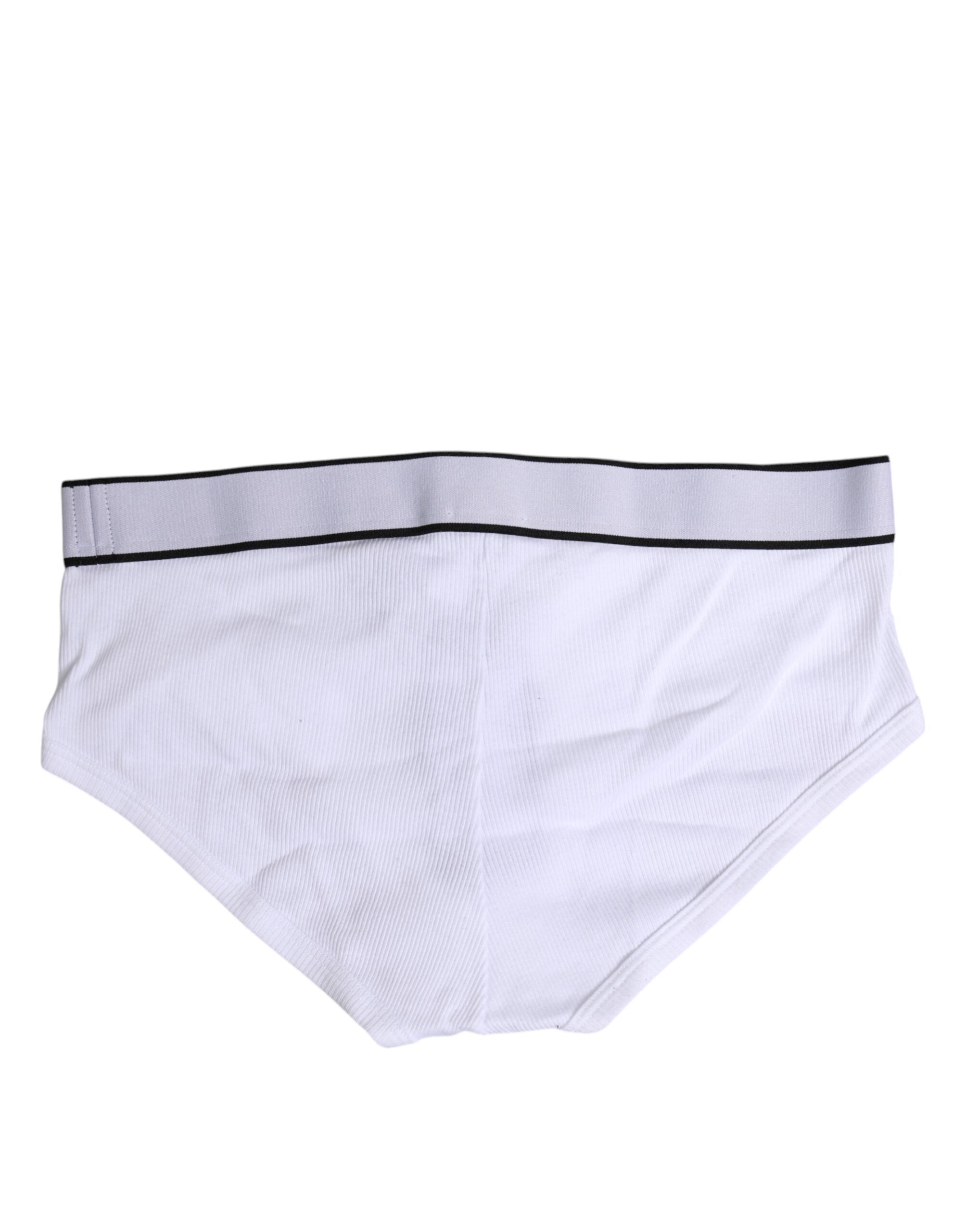 Dolce & Gabbana White Cotton Stretch Regular Brief Underwear
