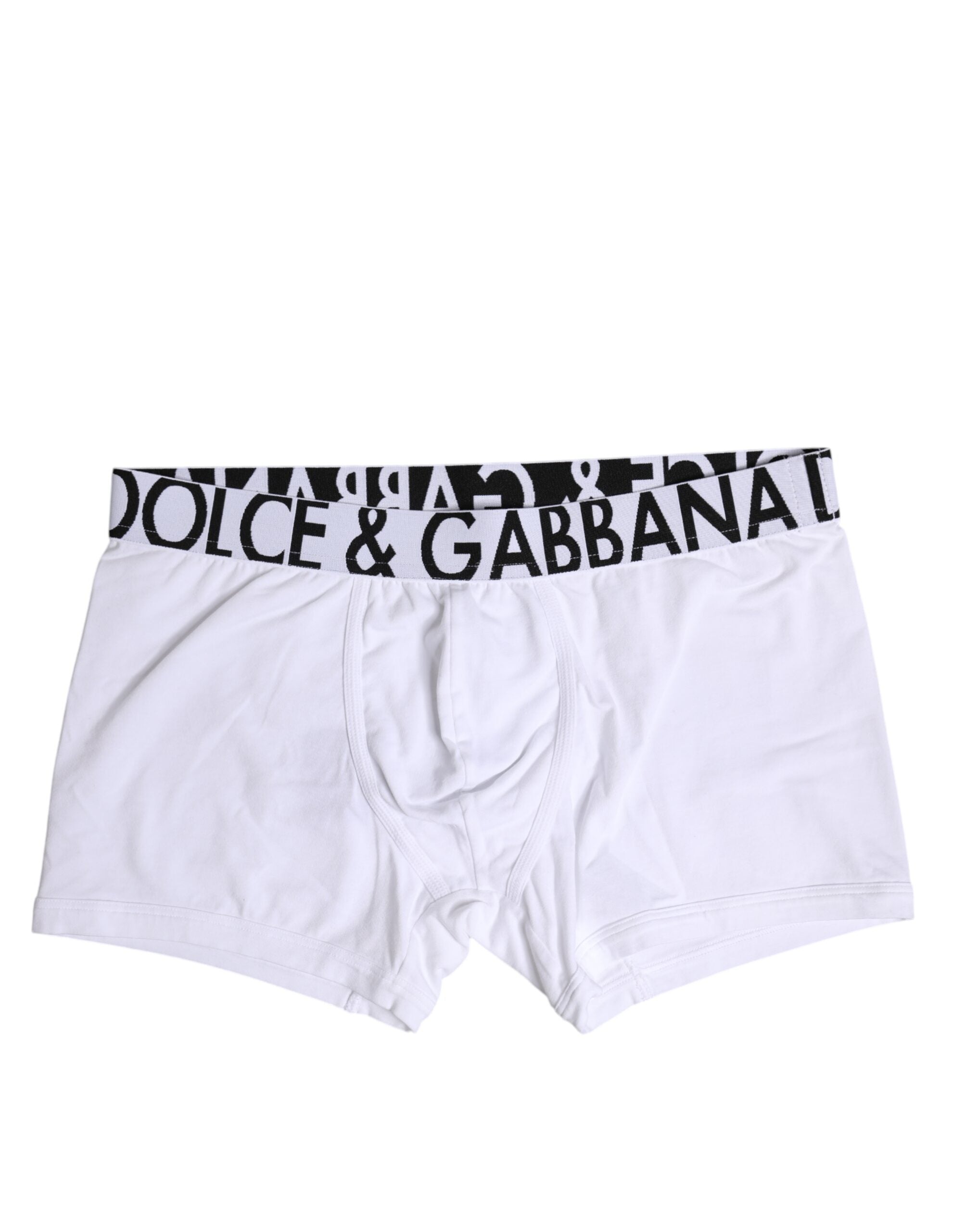 Dolce & Gabbana White Cotton Stretch Regular Boxer Underwear
