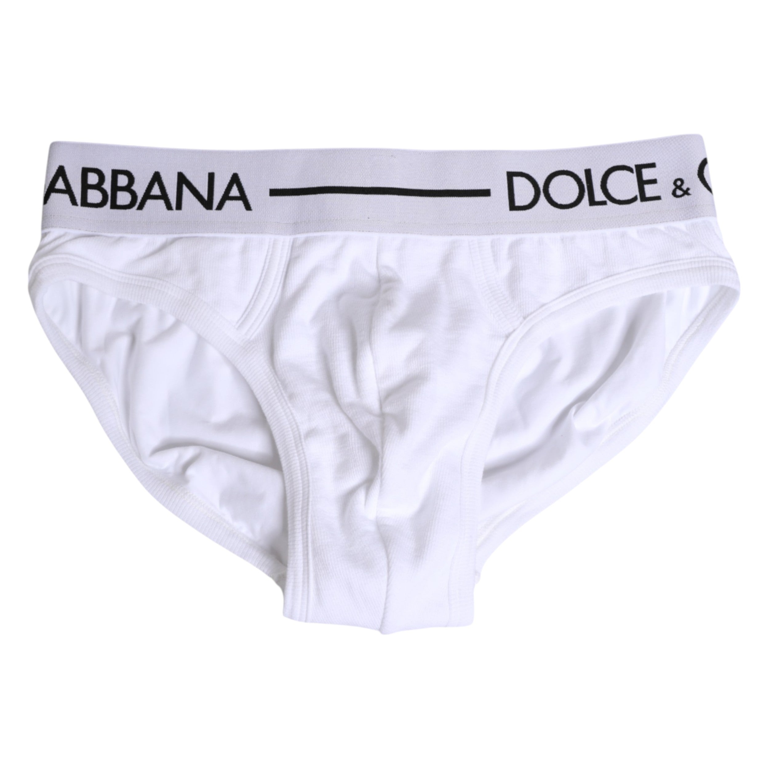 Dolce & Gabbana White Cotton Stretch Regular Brief Underwear