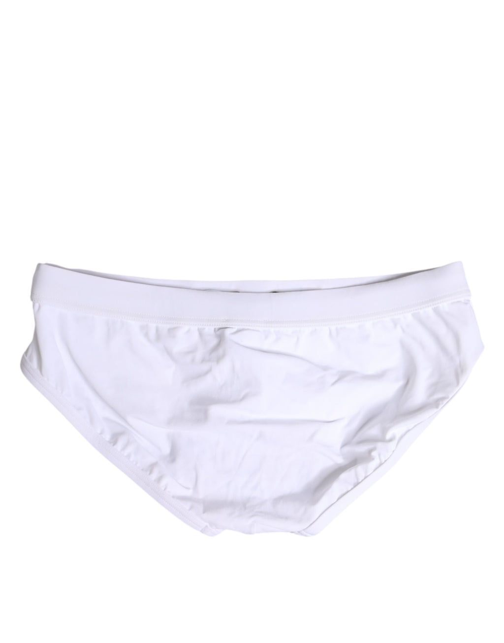 Dolce & Gabbana White Logo Drawstring Beachwear Brief Swimwear