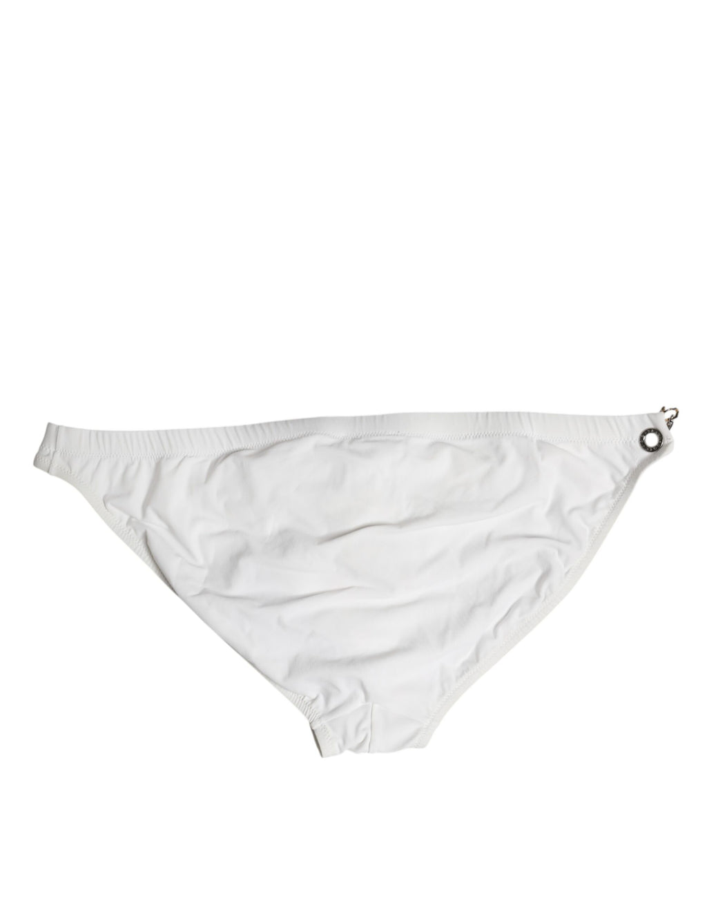 Dolce & Gabbana White Logo Metal Embellishment Brief Swimwear