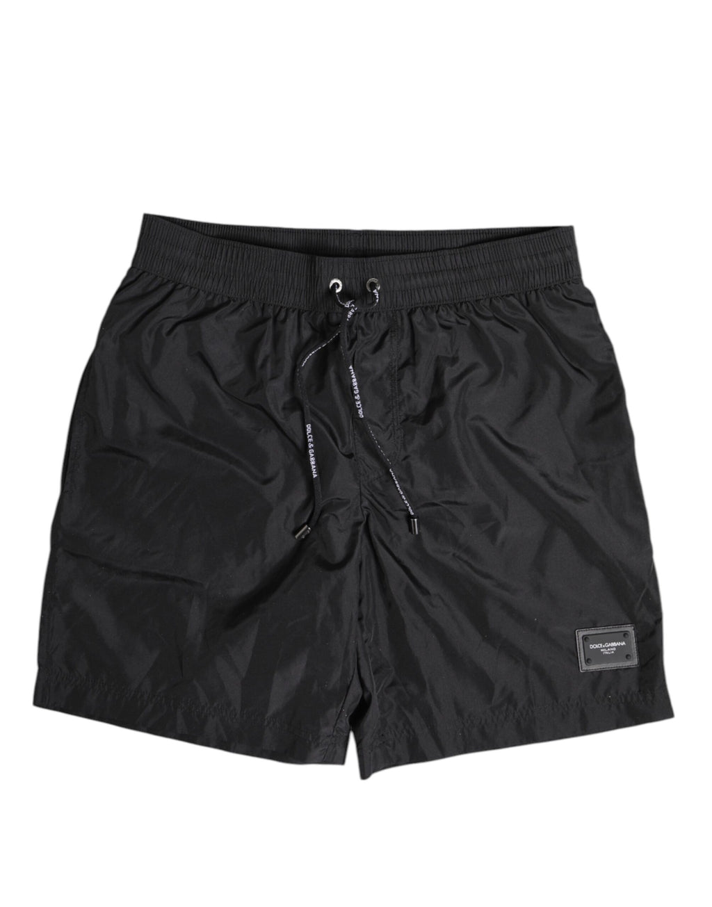 Dolce & Gabbana Black Drawstring Beachwear Shorts Swimwear