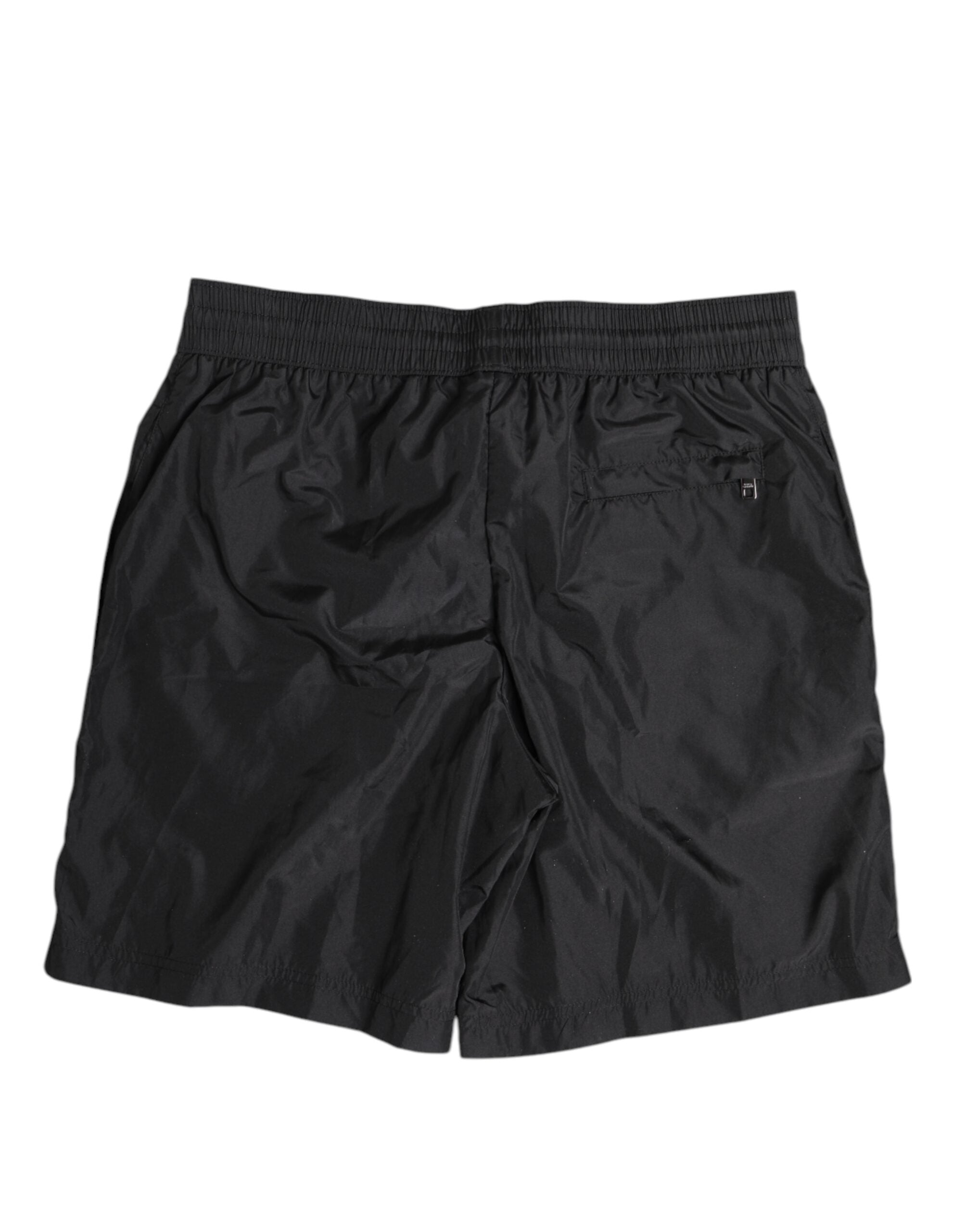 Dolce & Gabbana Black Drawstring Beachwear Shorts Swimwear