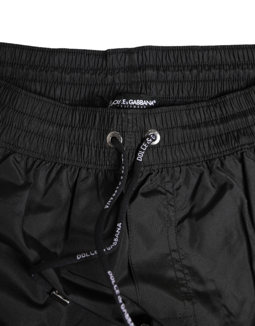 Dolce & Gabbana Black Drawstring Beachwear Shorts Swimwear