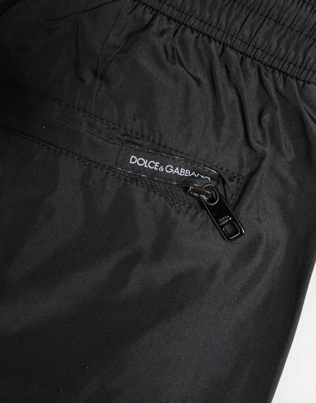 Dolce & Gabbana Black Drawstring Beachwear Shorts Swimwear