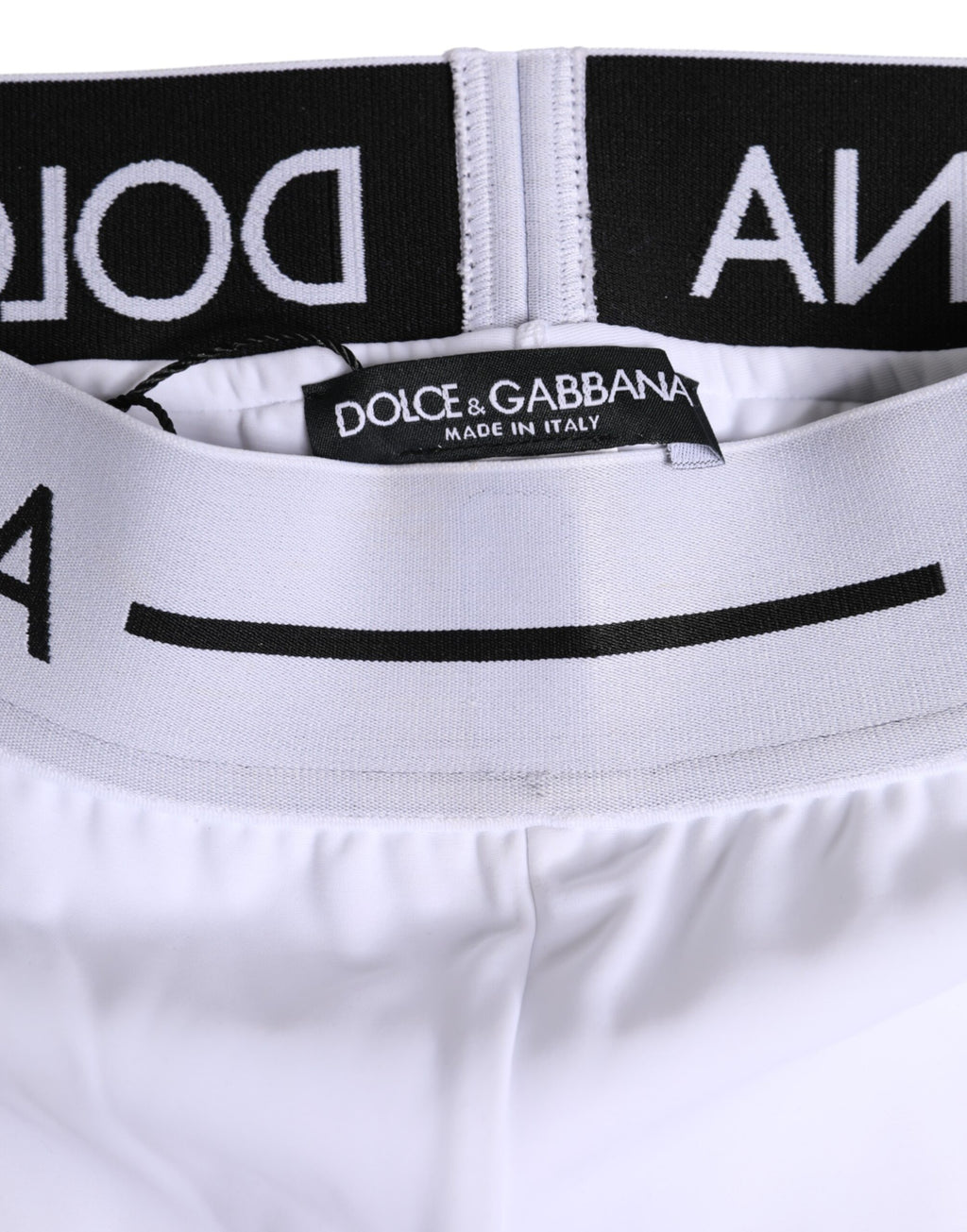 Dolce & Gabbana White Nylon Logo Waistband Boxer Brief Underwear