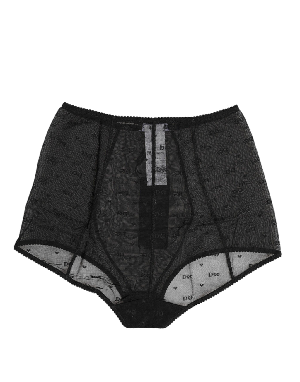 Dolce & Gabbana Black Logo Girdle High Waisted Panty Underwear