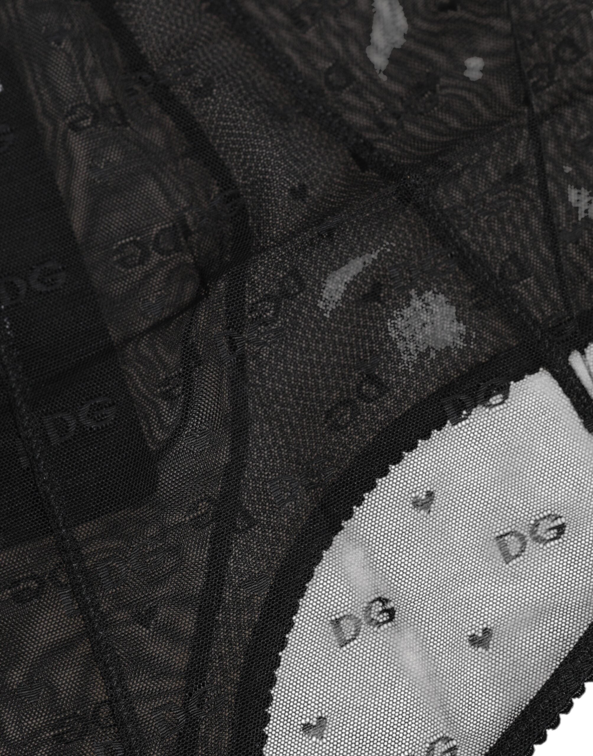 Dolce & Gabbana Black Logo Girdle High Waisted Panty Underwear