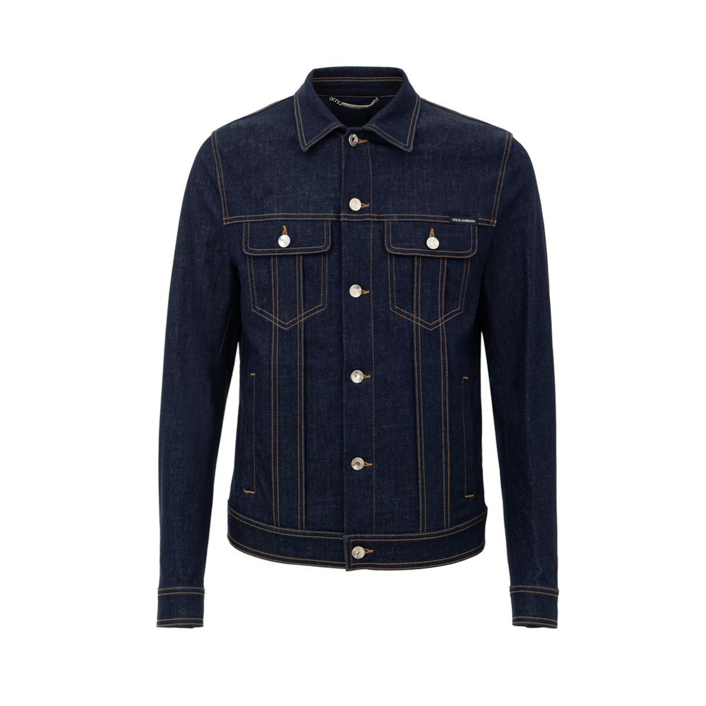 Dolce & Gabbana Blue Cotton Denim Jacket