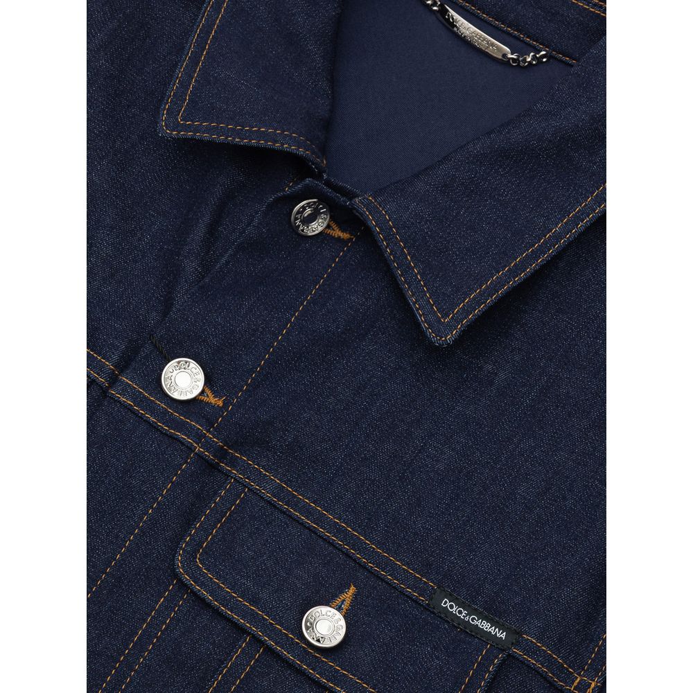 Dolce & Gabbana Blue Cotton Denim Jacket