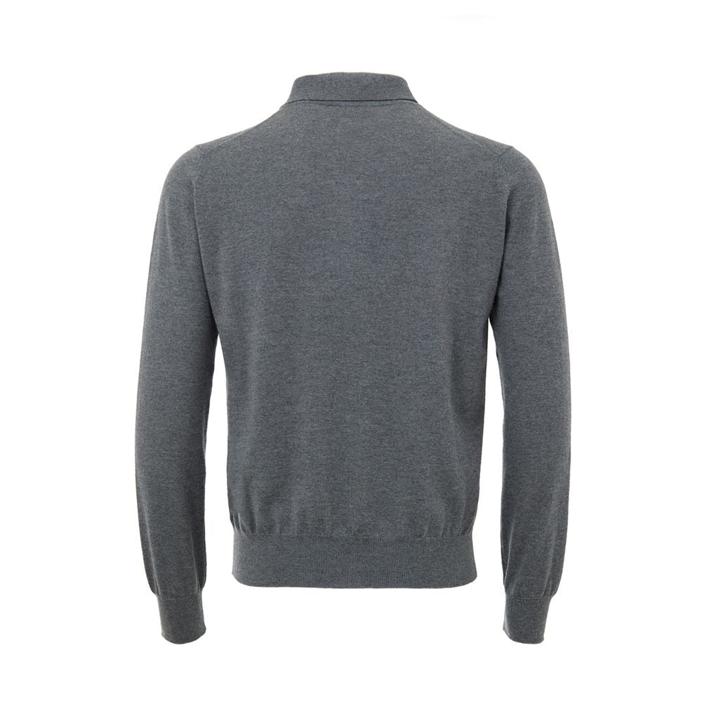 Gucci Gray Wool Polo Shirt
