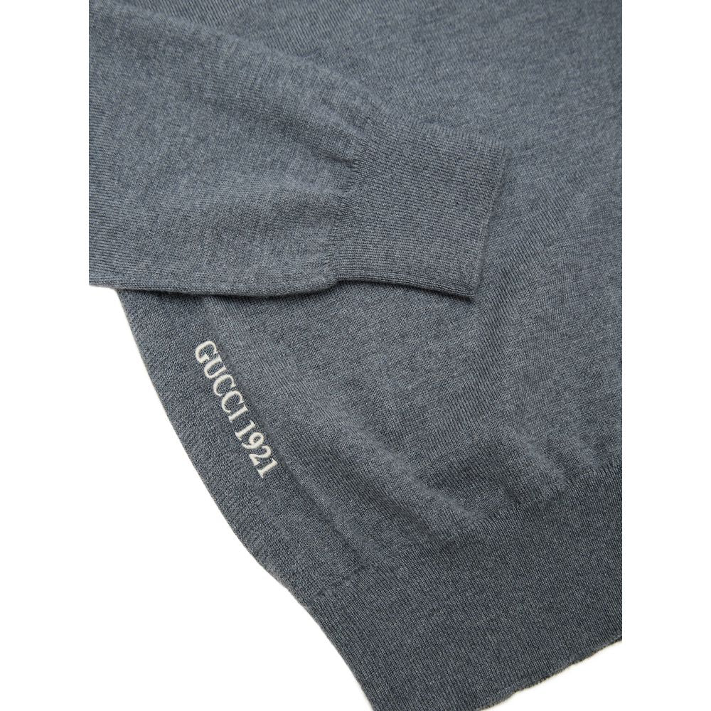 Gucci Gray Wool Polo Shirt