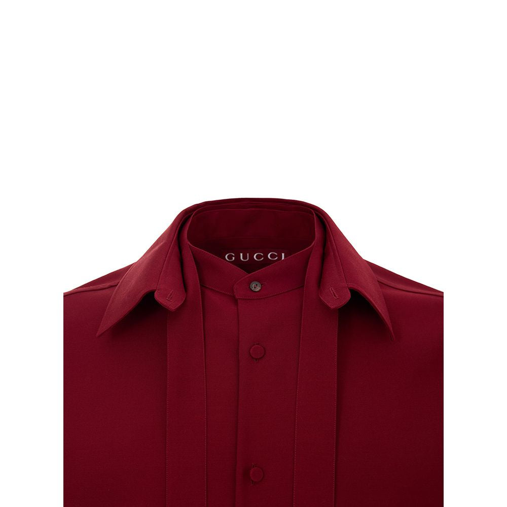 Gucci Bordeaux Wool Shirt