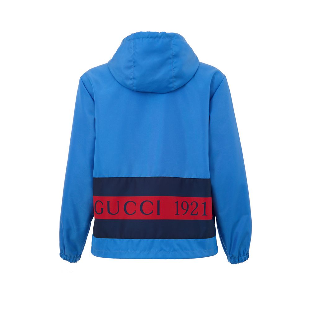 Gucci Light Blue Polyamide Jackets & Coat