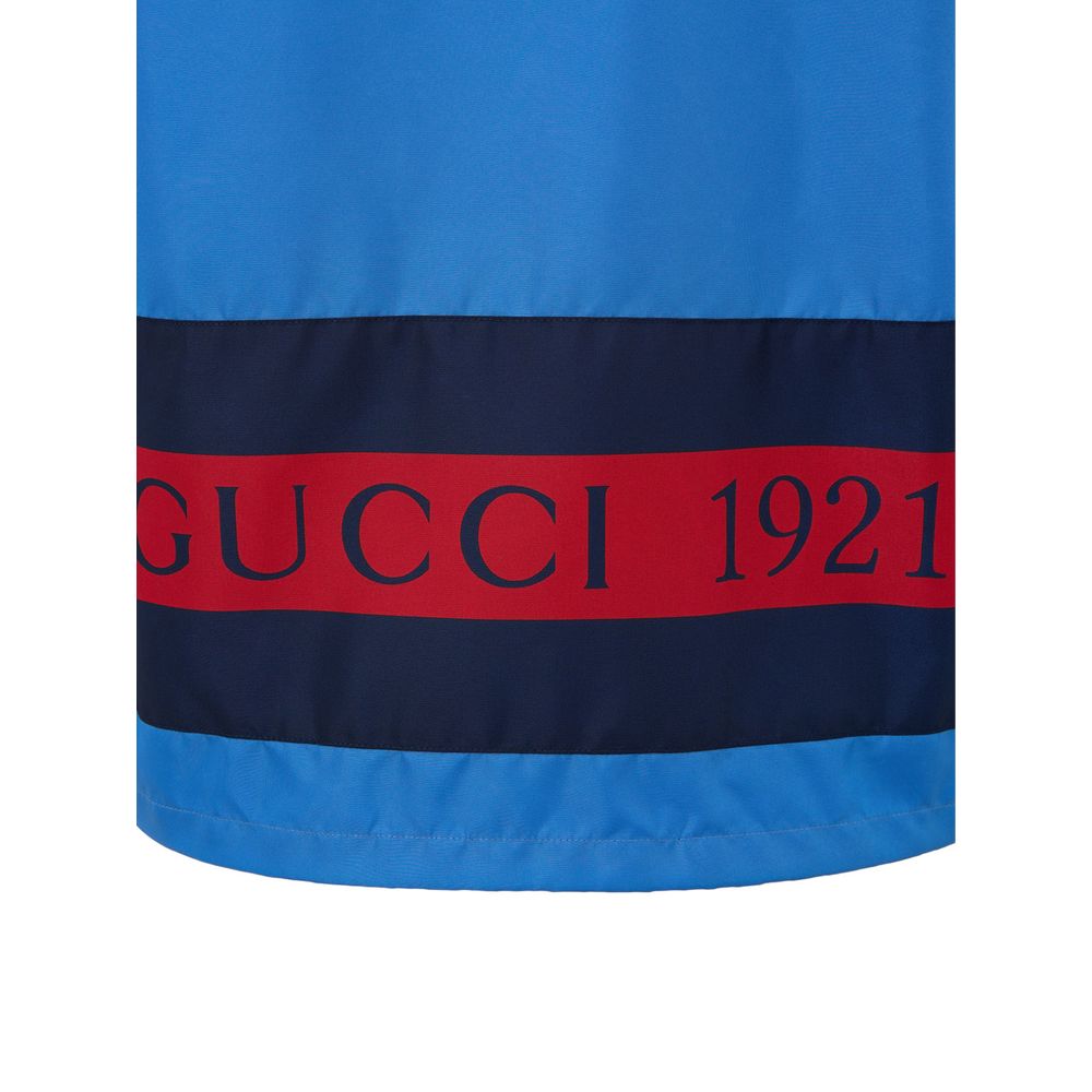 Gucci Light Blue Polyamide Jackets & Coat