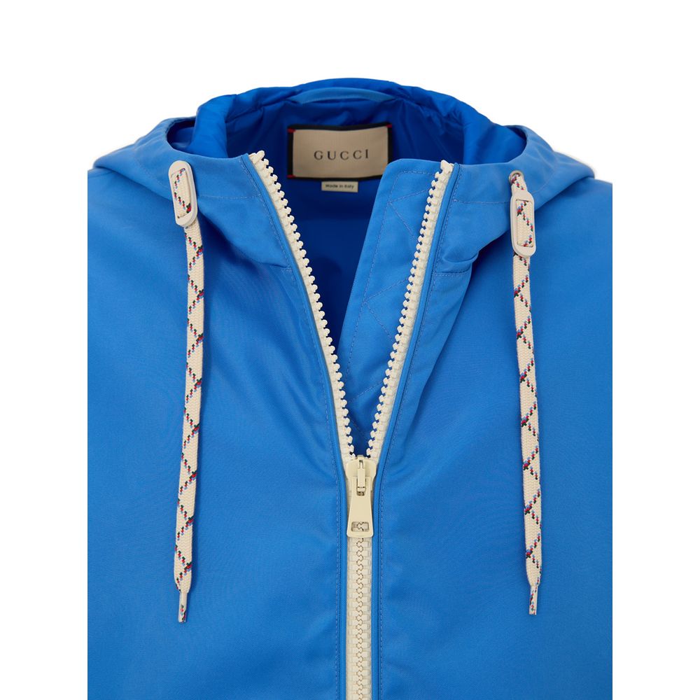 Gucci Light Blue Polyamide Jackets & Coat
