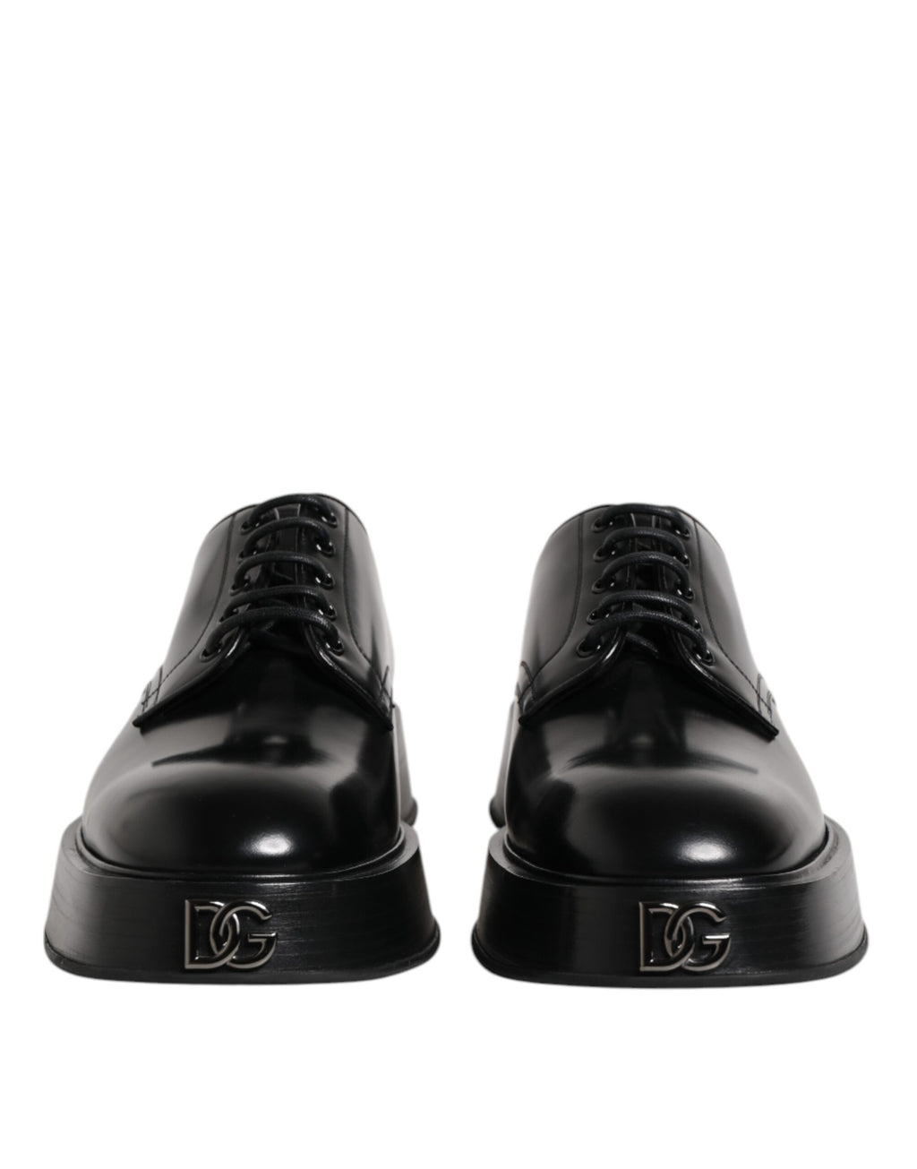 Dolce & Gabbana Black Calf Leather Derby Formal Dress Shoes