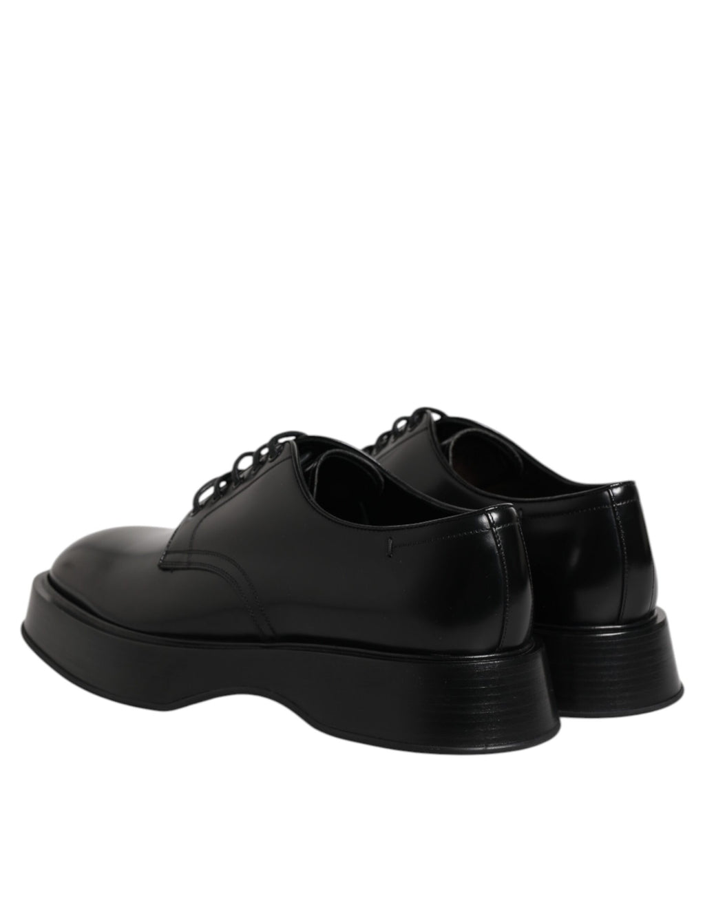 Dolce & Gabbana Black Calf Leather Derby Formal Dress Shoes