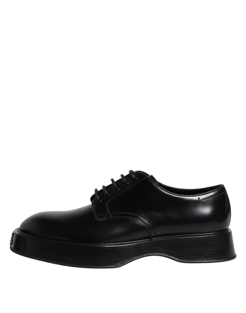 Dolce & Gabbana Black Calf Leather Derby Formal Dress Shoes