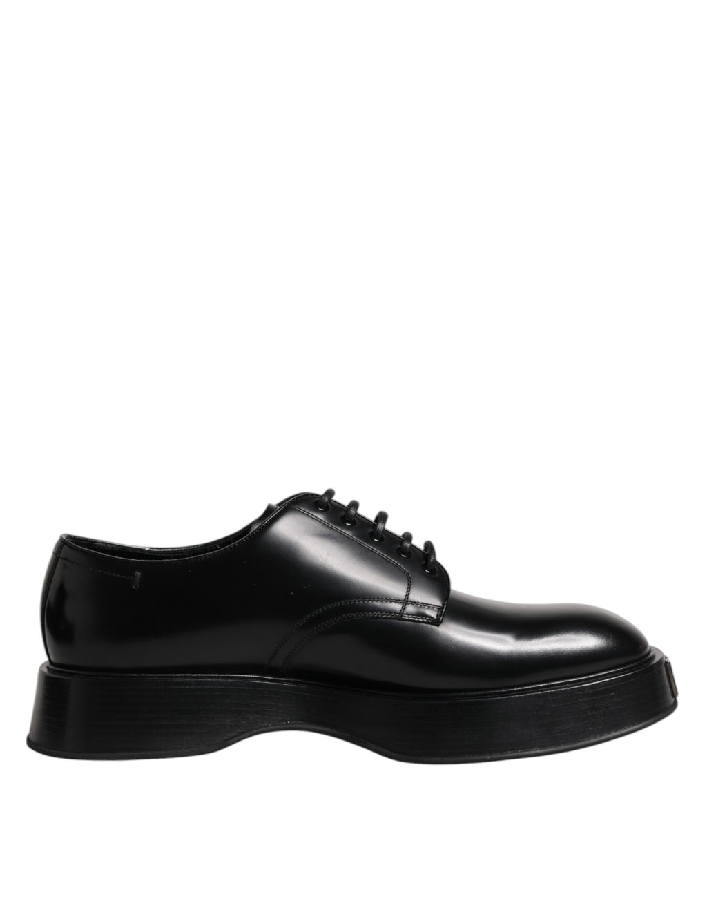 Dolce & Gabbana Black Calf Leather Derby Formal Dress Shoes