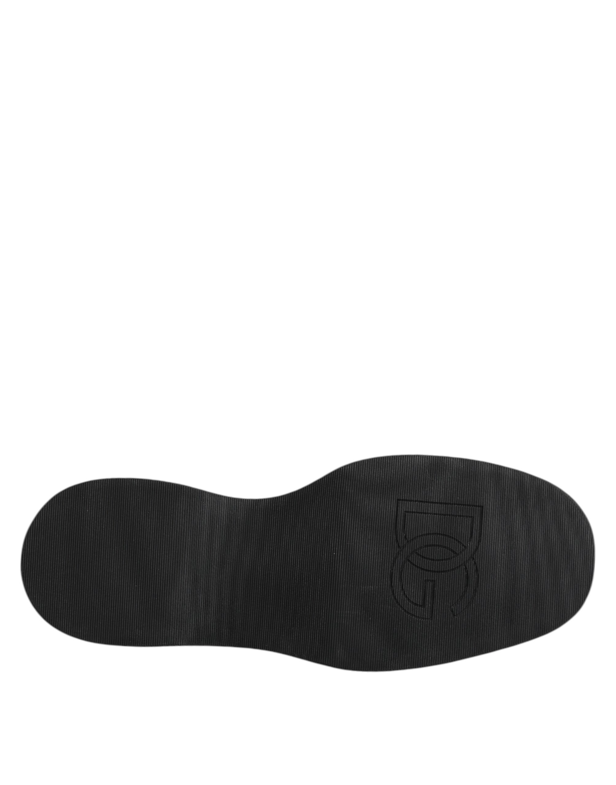 Dolce & Gabbana Black Calf Leather Derby Formal Dress Shoes