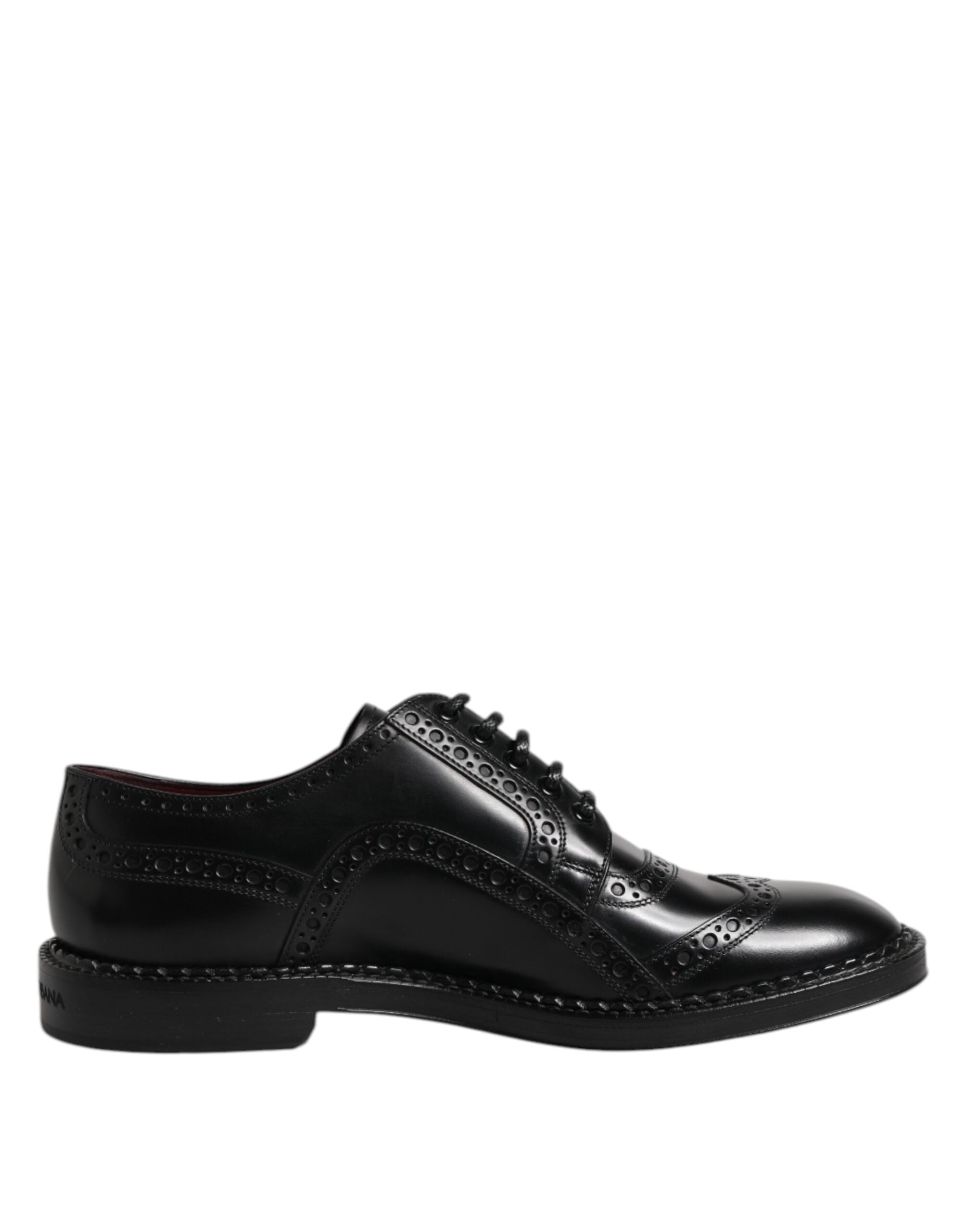 Dolce & Gabbana Black Calf Leather Derby Formal Dress Shoes