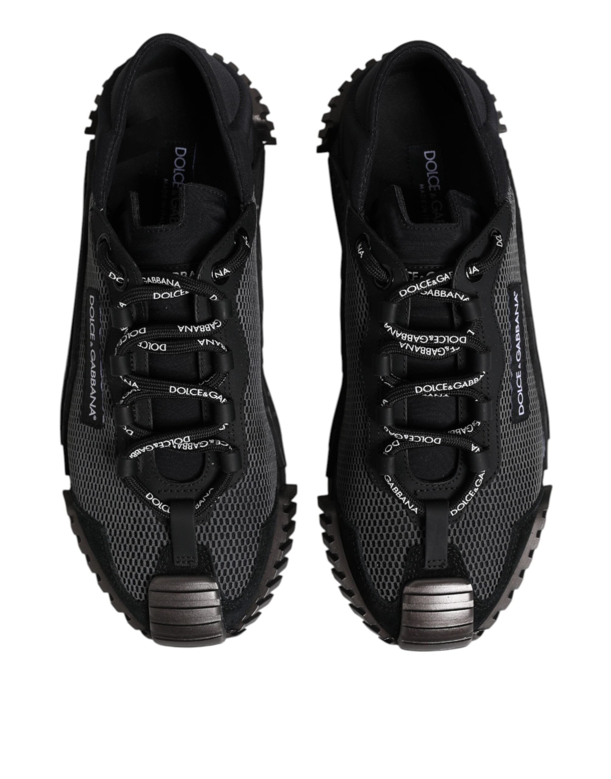 Dolce & Gabbana Black Logo Low Top NS1 Men Sneakers Shoes