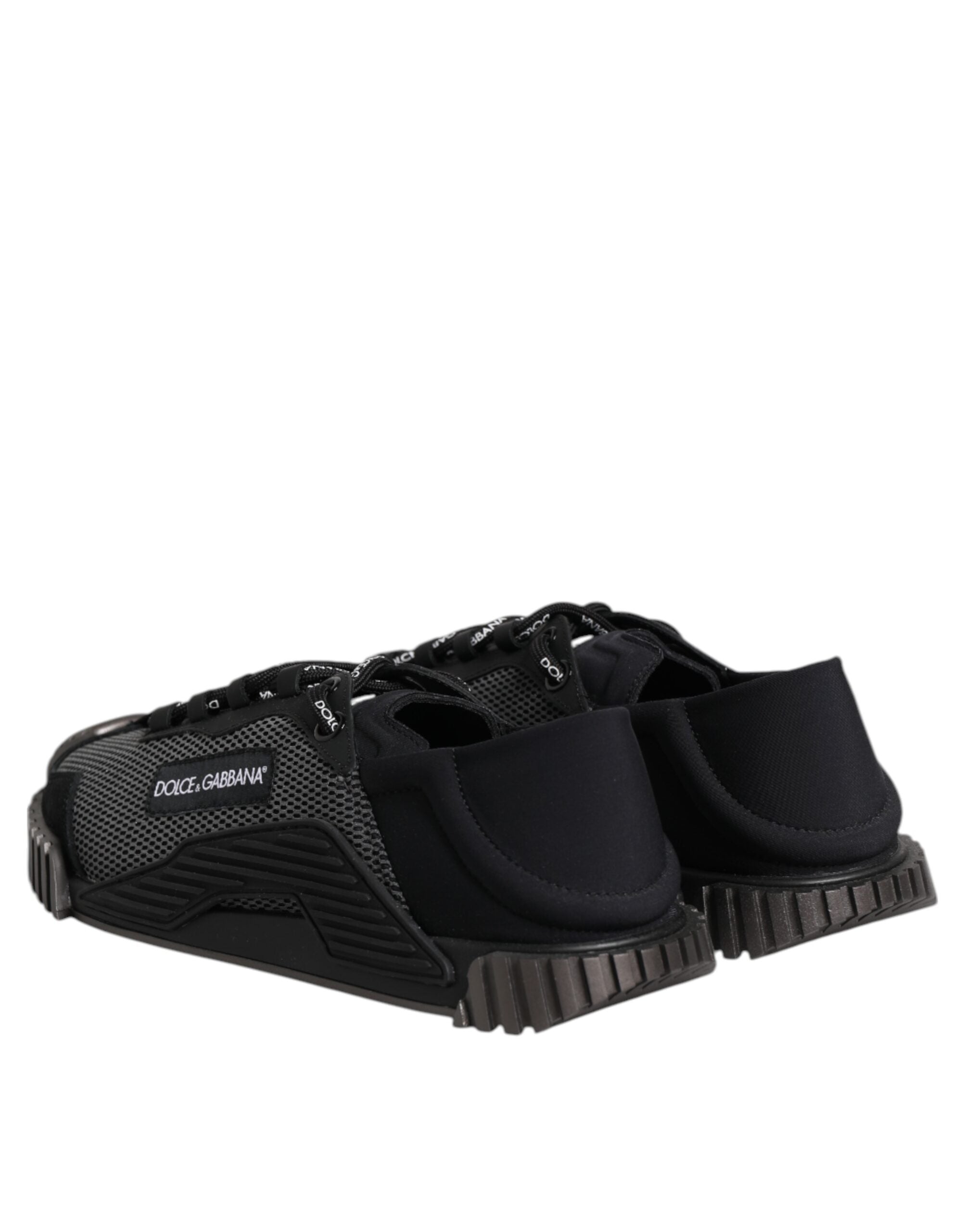 Dolce & Gabbana Black Logo Low Top NS1 Men Sneakers Shoes