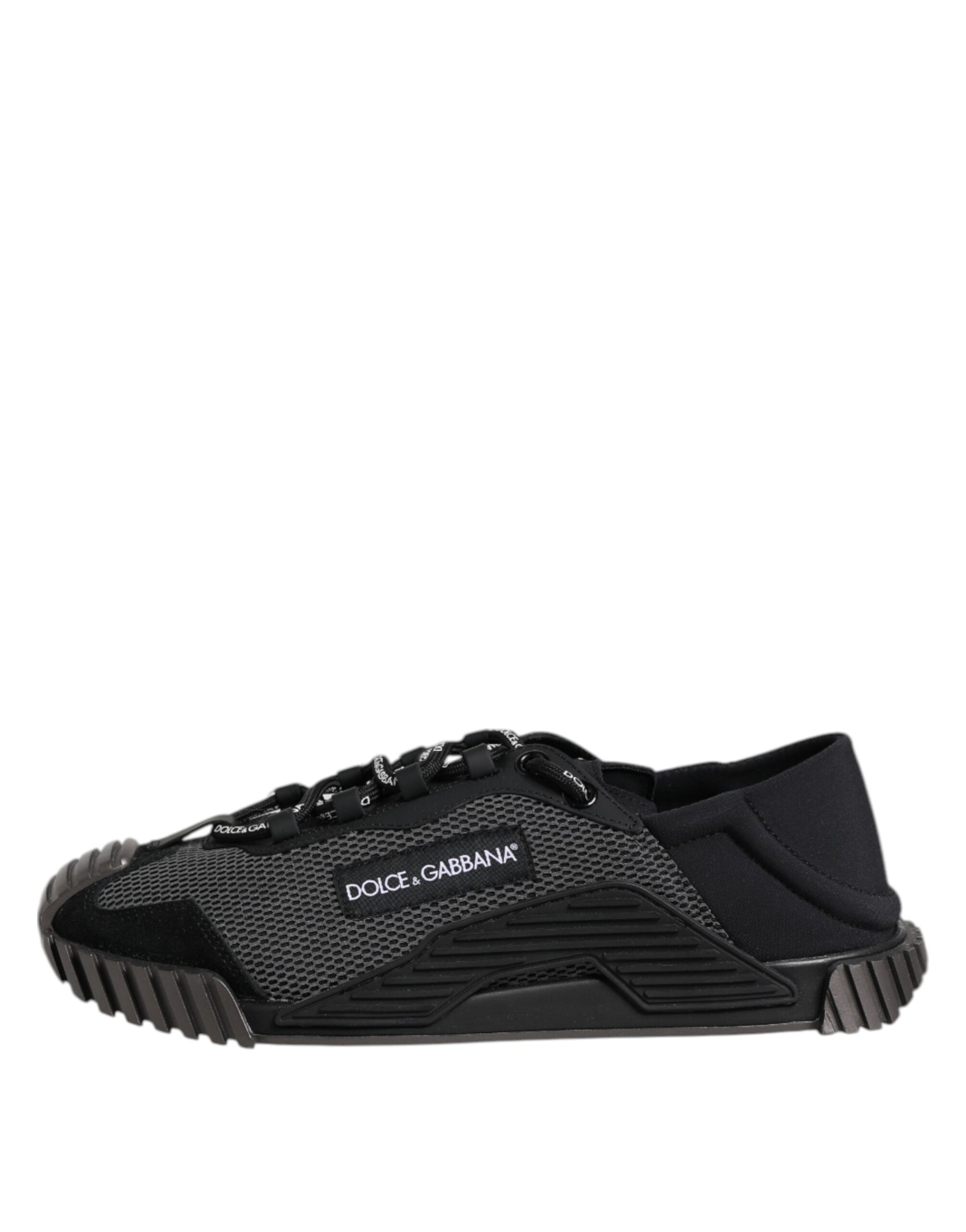 Dolce & Gabbana Black Logo Low Top NS1 Men Sneakers Shoes