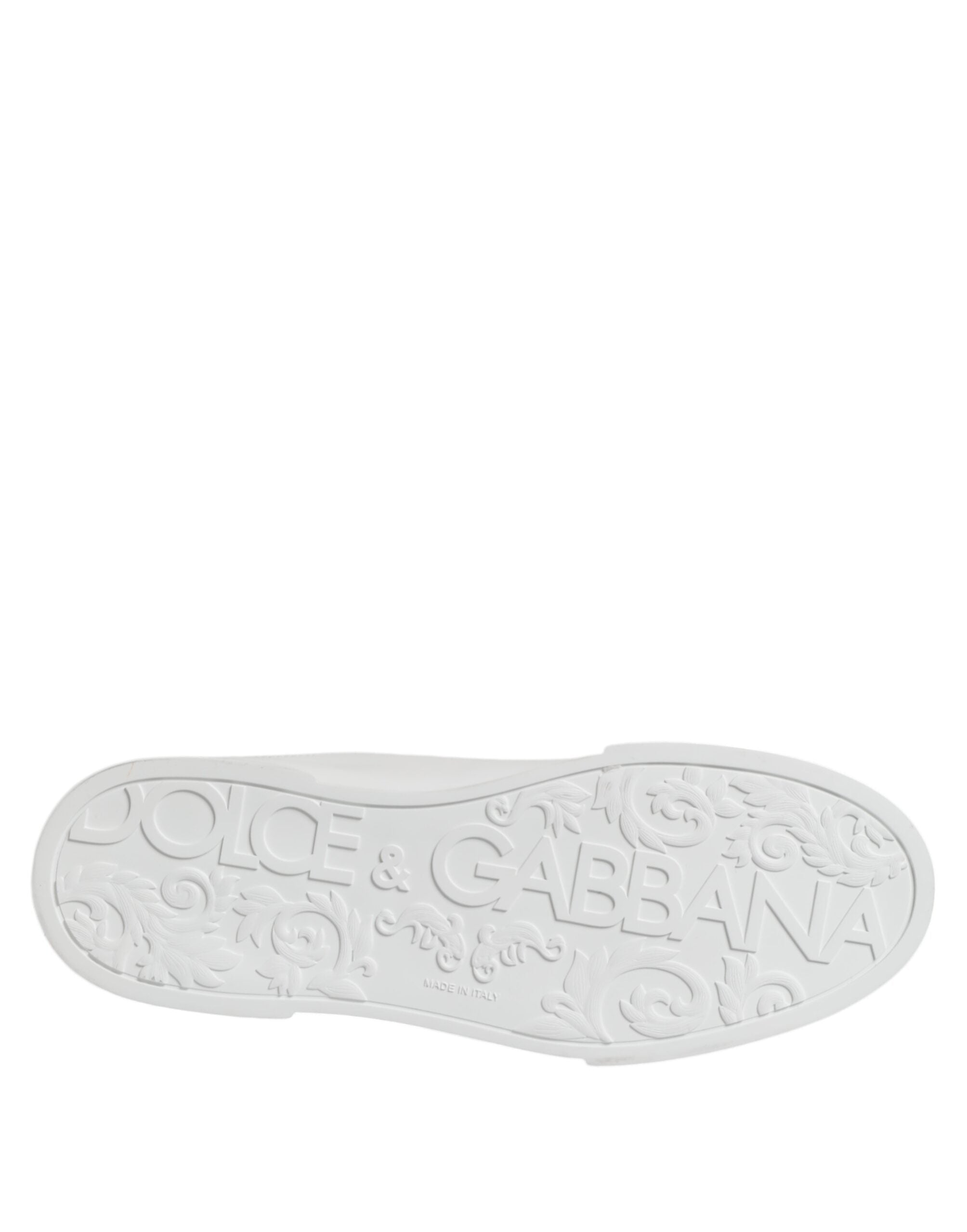 Dolce & Gabbana White DG Logo Portofino Low Top Sneakers Shoes