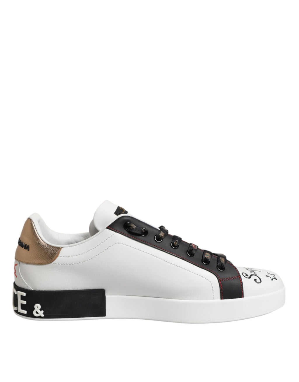 Dolce & Gabbana White Portofino Crown Men Sneakers Shoes