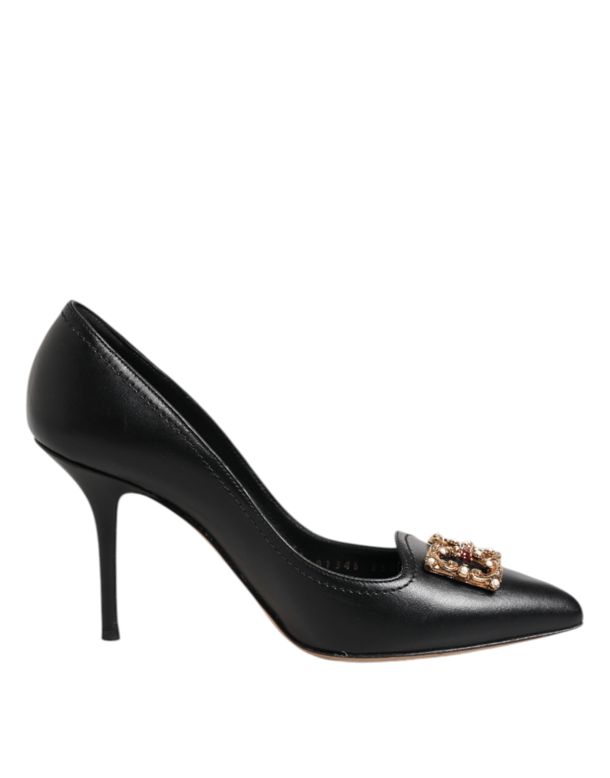 Dolce & Gabbana Black Amore Leather Bellucci Pumps Shoes