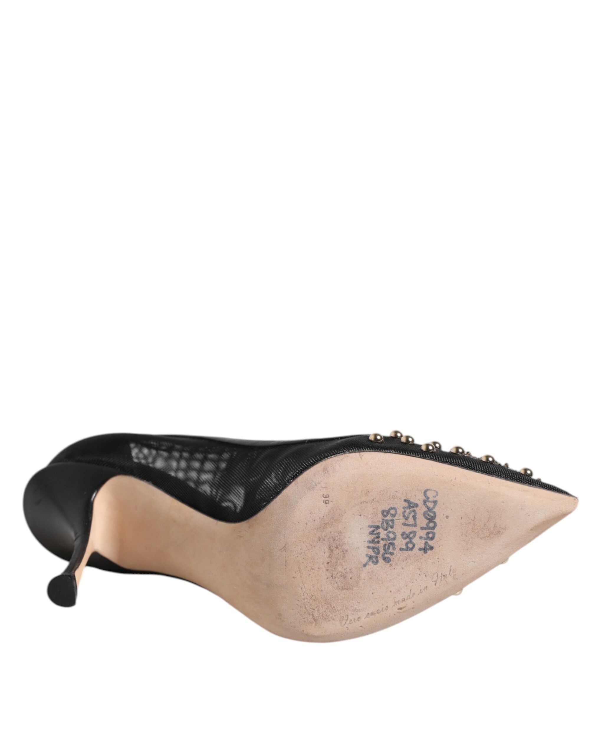 Dolce & Gabbana Black Sacred Heart Stiletto Heels Pumps Shoes